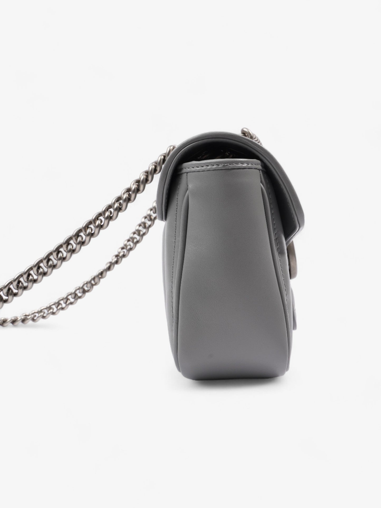 Gucci GG Marmont Grey Leather Small