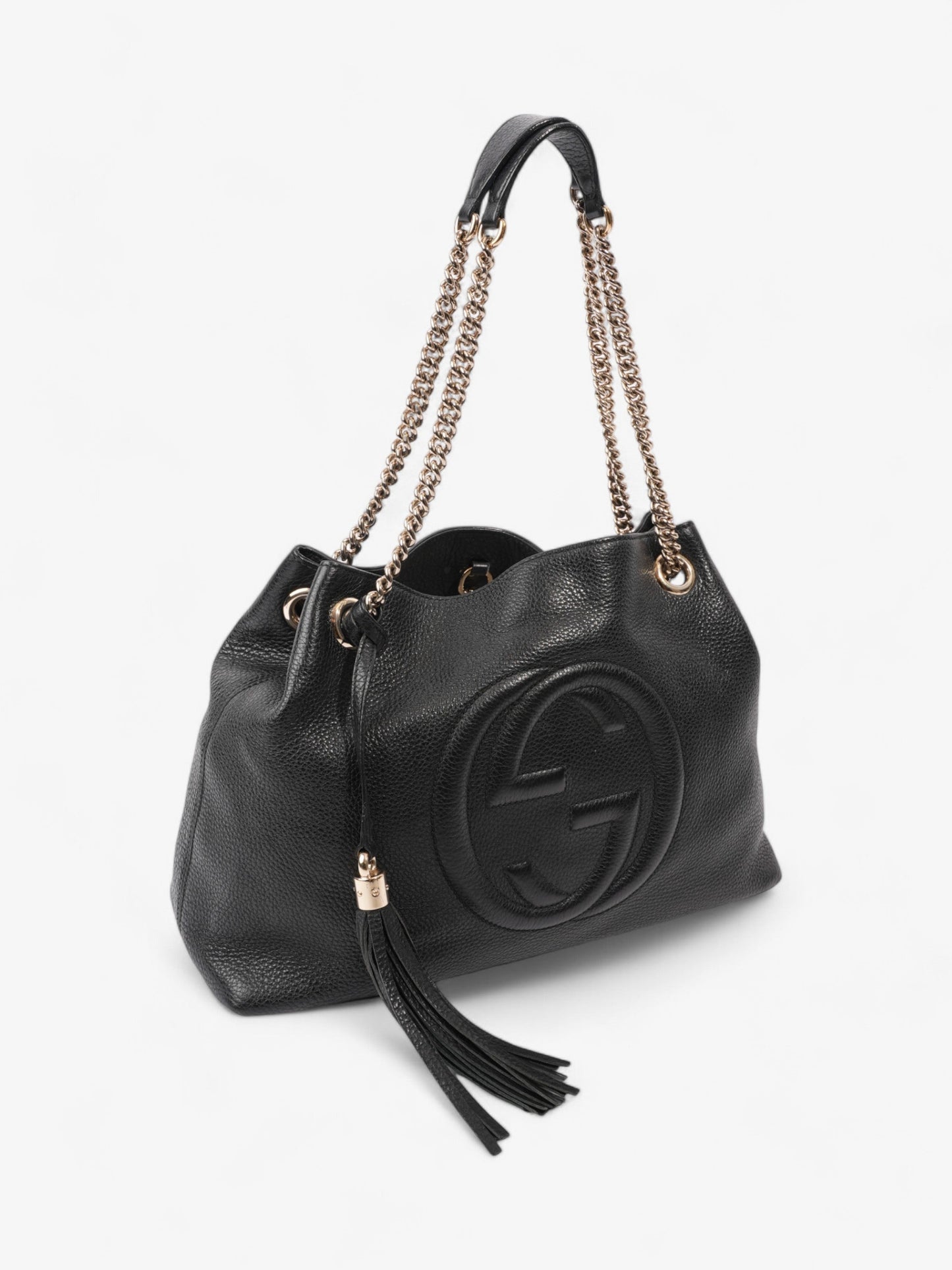 Gucci Soho Chain Tote Black Leather