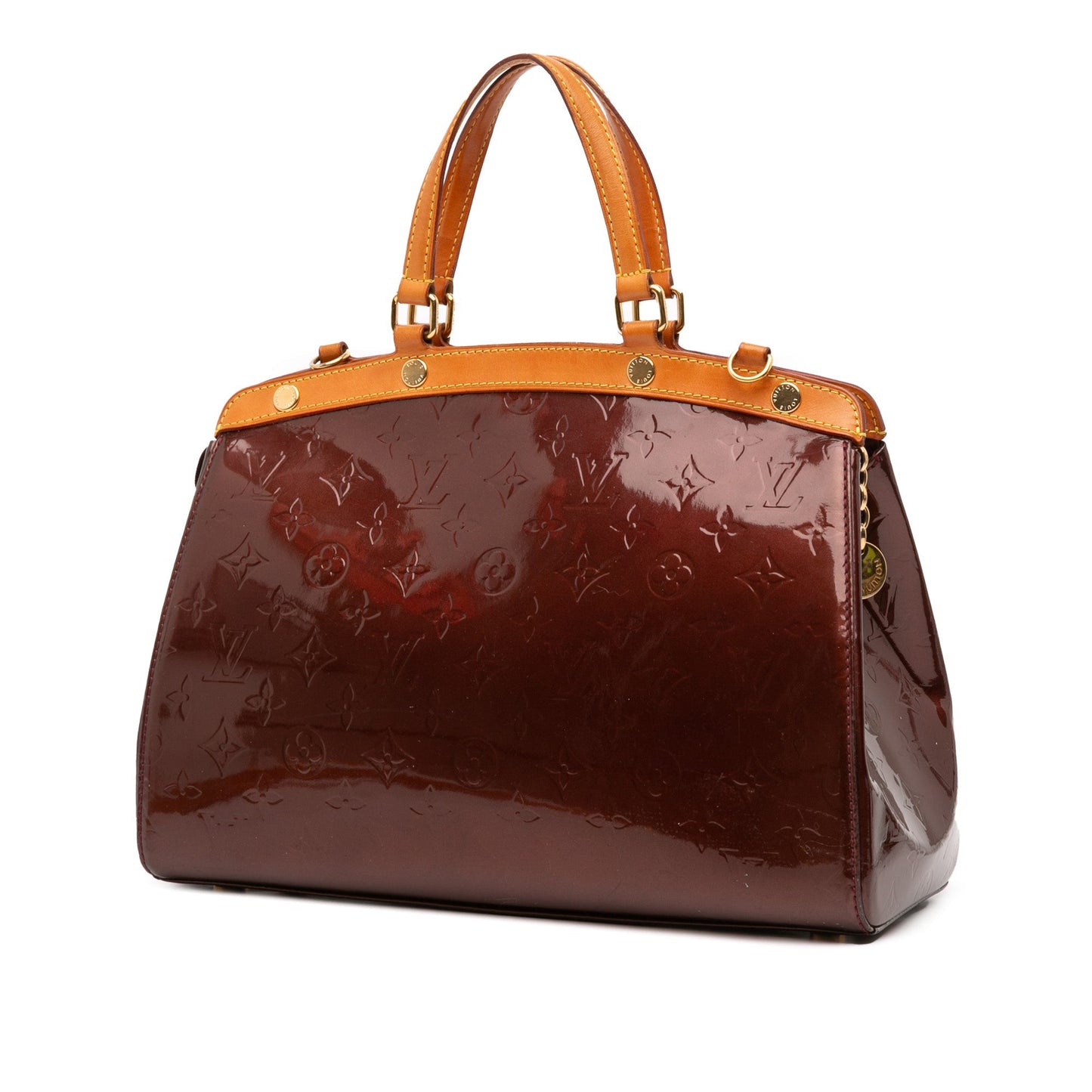 Red Louis Vuitton Monogram Vernis Brea MM Satchel