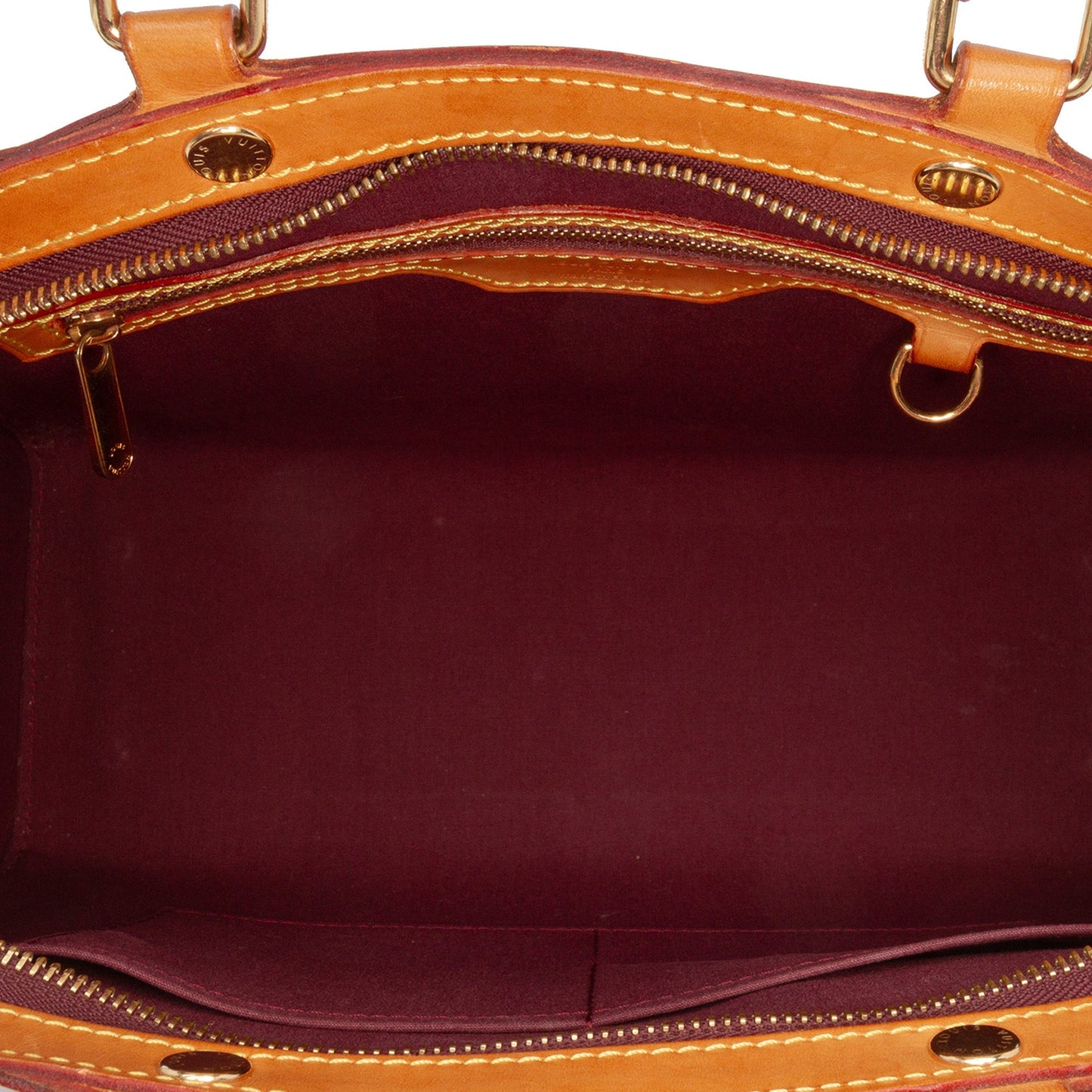 Red Louis Vuitton Monogram Vernis Brea MM Satchel