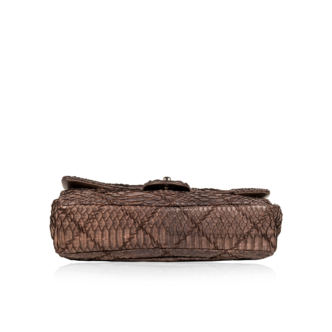 Chanel Python Flap Bag Brown