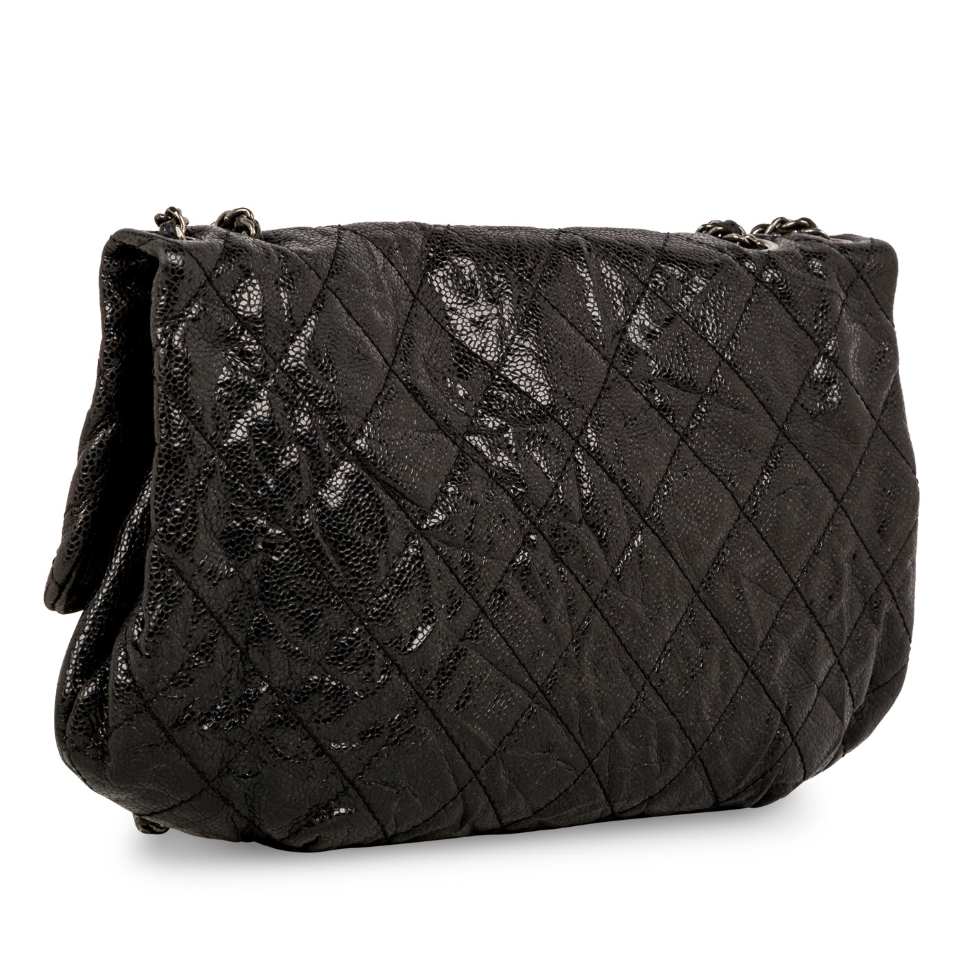 Chanel Glazed Caviar Medium Elastic Flap Bag