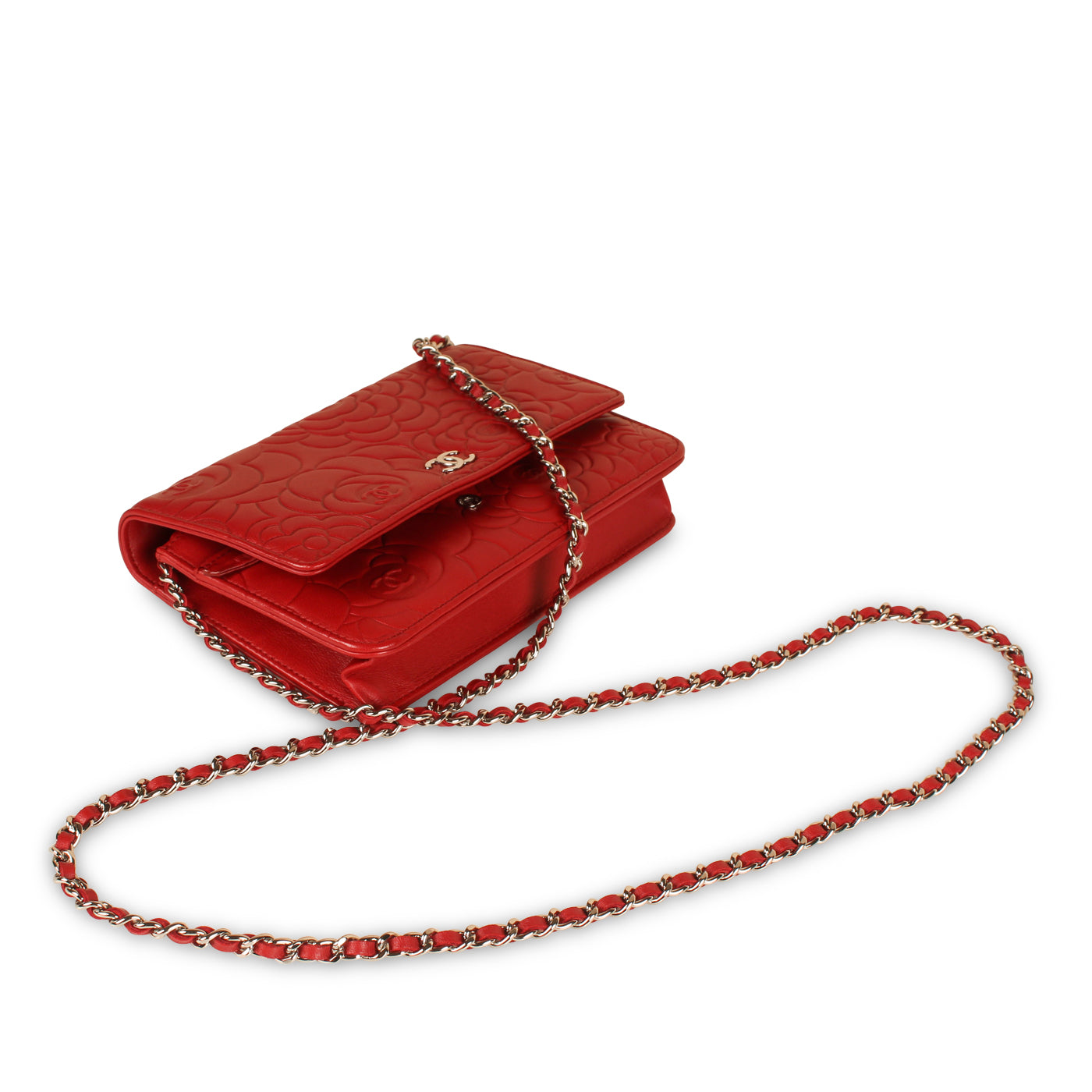 Chanel Camellia Wallet On Chain