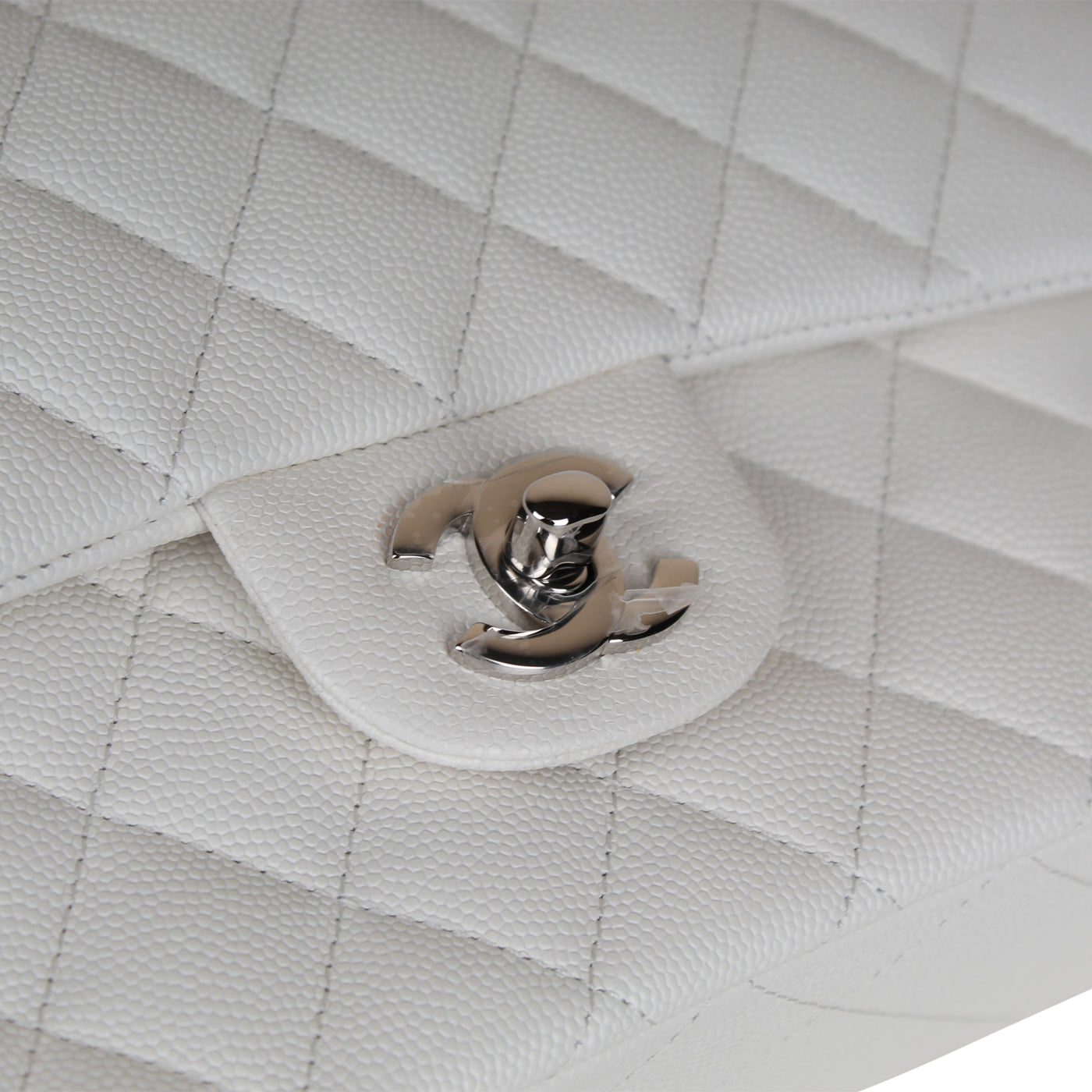 Chanel Classic Flap Bag - Small White Caviar