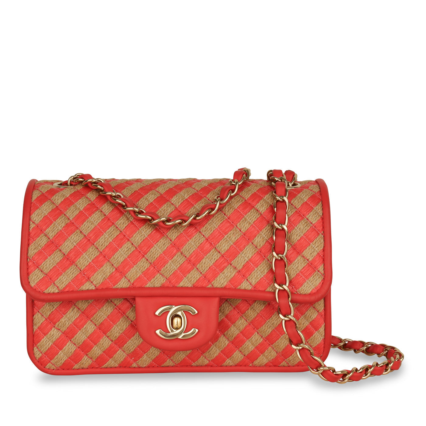 Chanel Small Classic Flap Bag - Raffia
