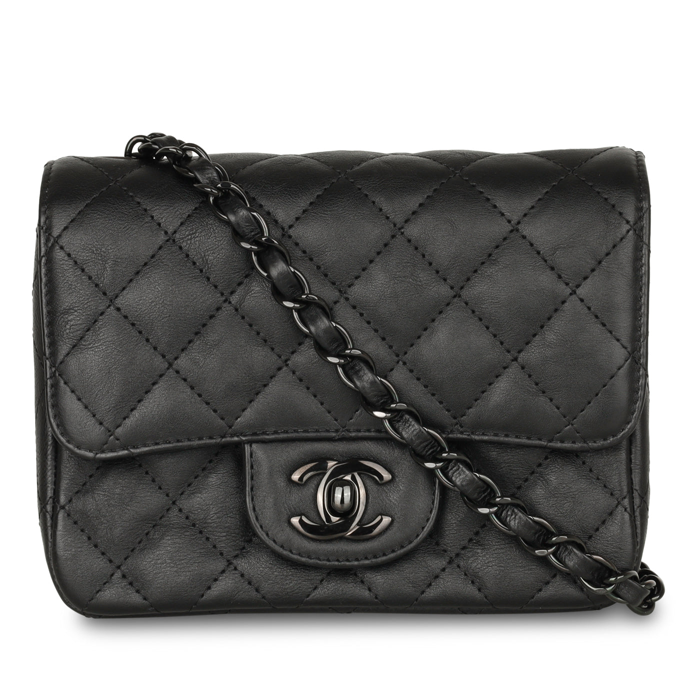 Chanel Mini Square Classic Flap - Black Calfskin