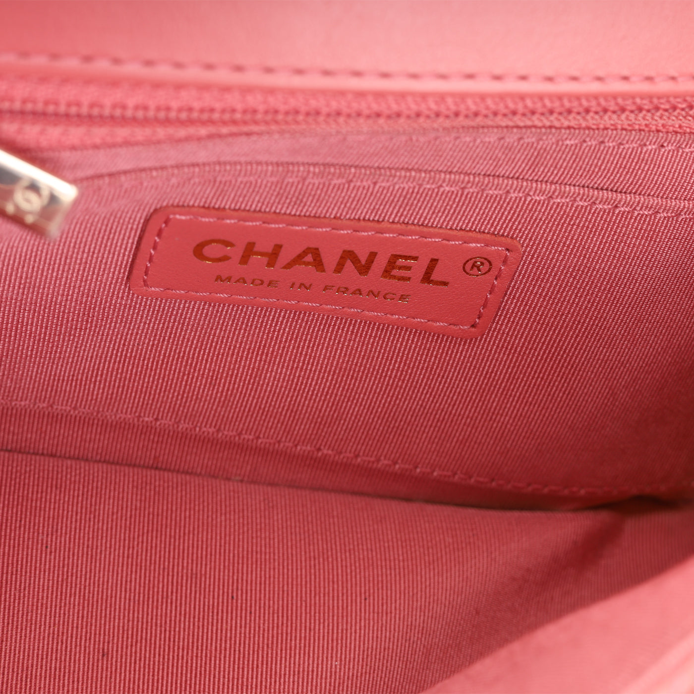 Chanel Pink Chevron Flap Bag