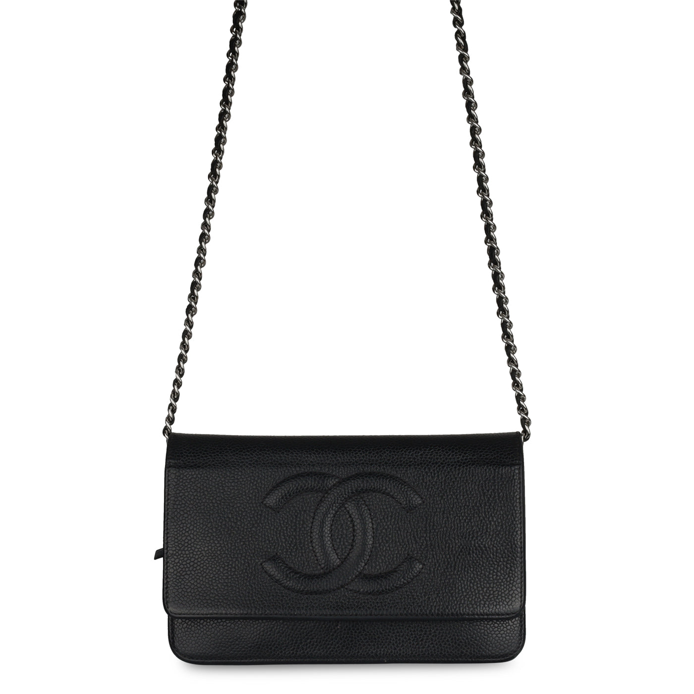 Chanel CC Wallet on Chain - Black