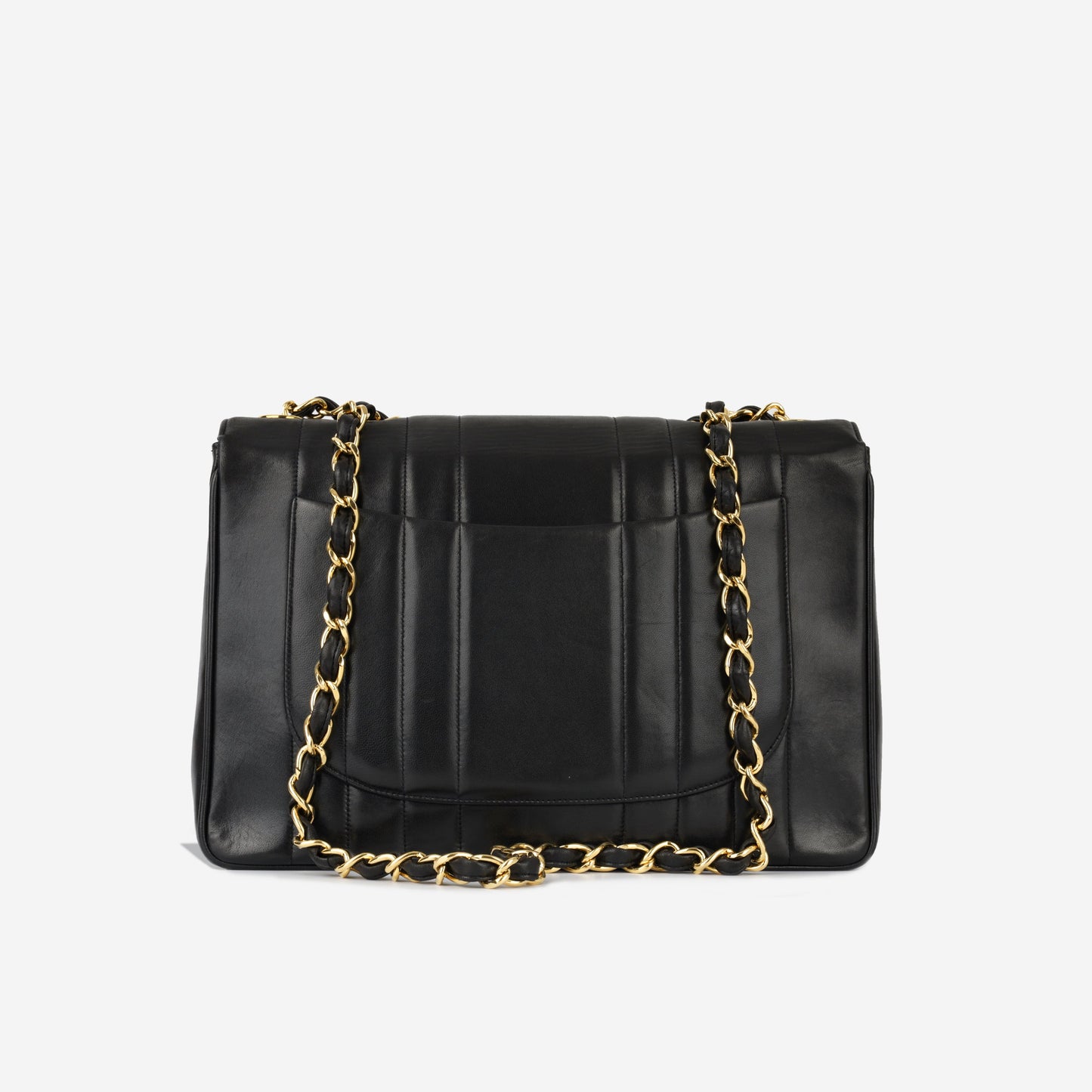 Chanel Vintage Chanel Mademoiselle Flap Bag - Black Vertical Lambskin | Gold Hardware