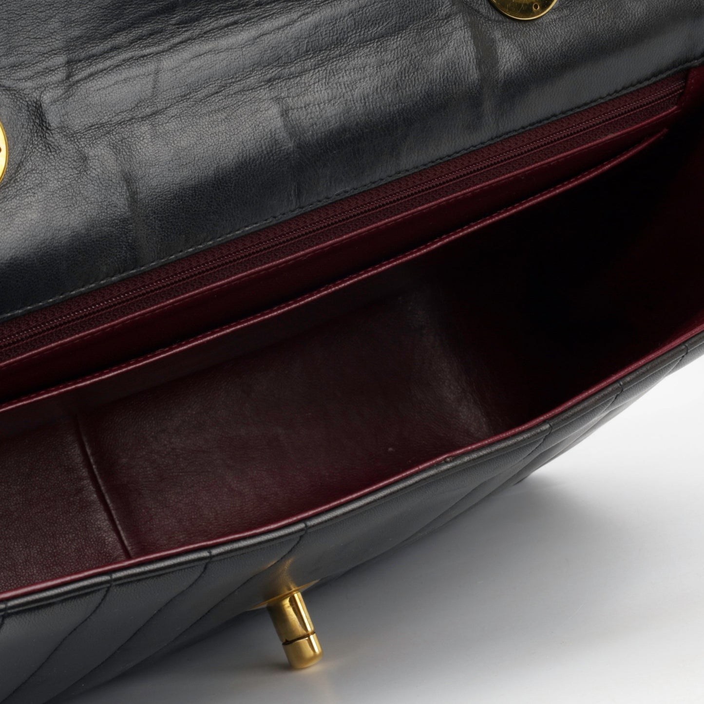Chanel Vintage Chanel Mademoiselle Flap Bag - Black Vertical Lambskin | Gold Hardware