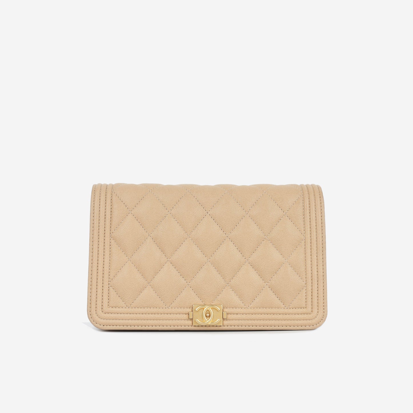 Chanel Boy WOC - Beige Caviar