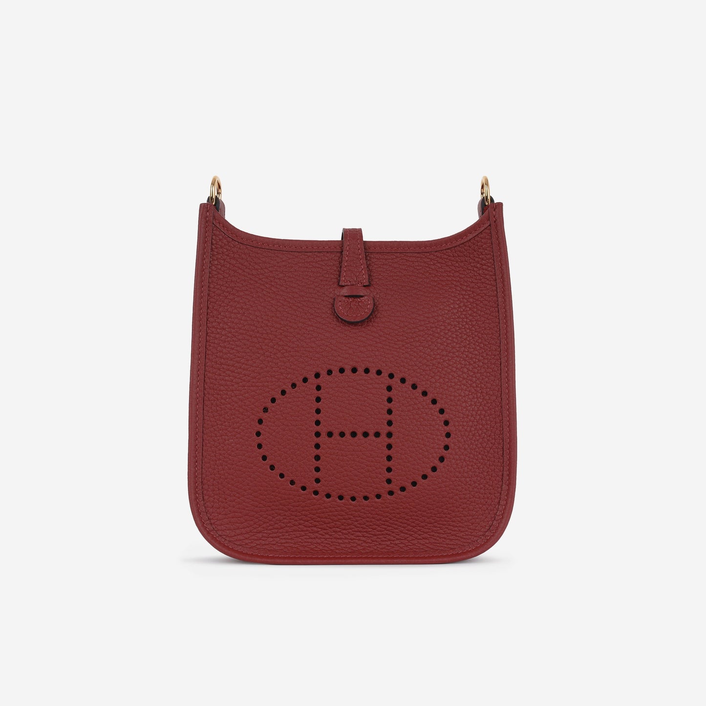 Hermès Mini Evelyne 16 - Rouge H Clemence | Gold Hardware