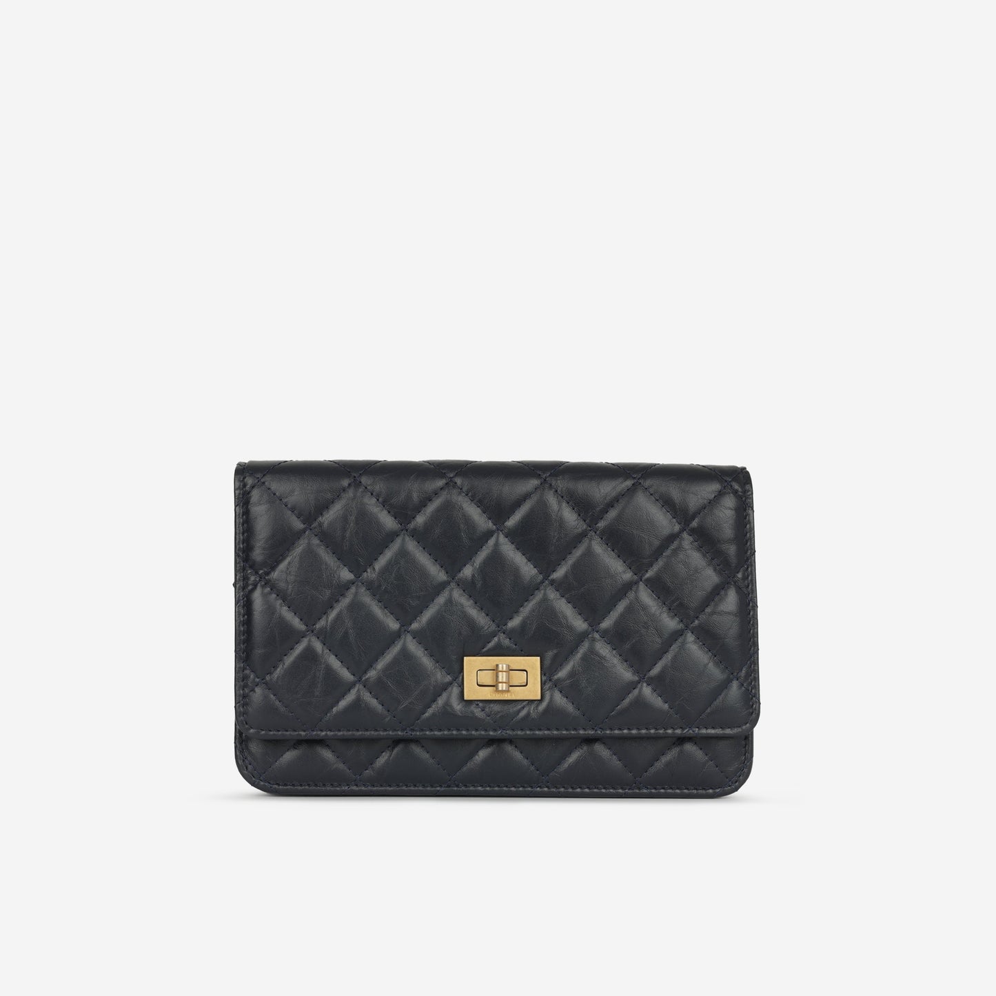 Chanel 2.55 Re-issue Wallet on Chain - Navy Calfskin | Gold Hardware