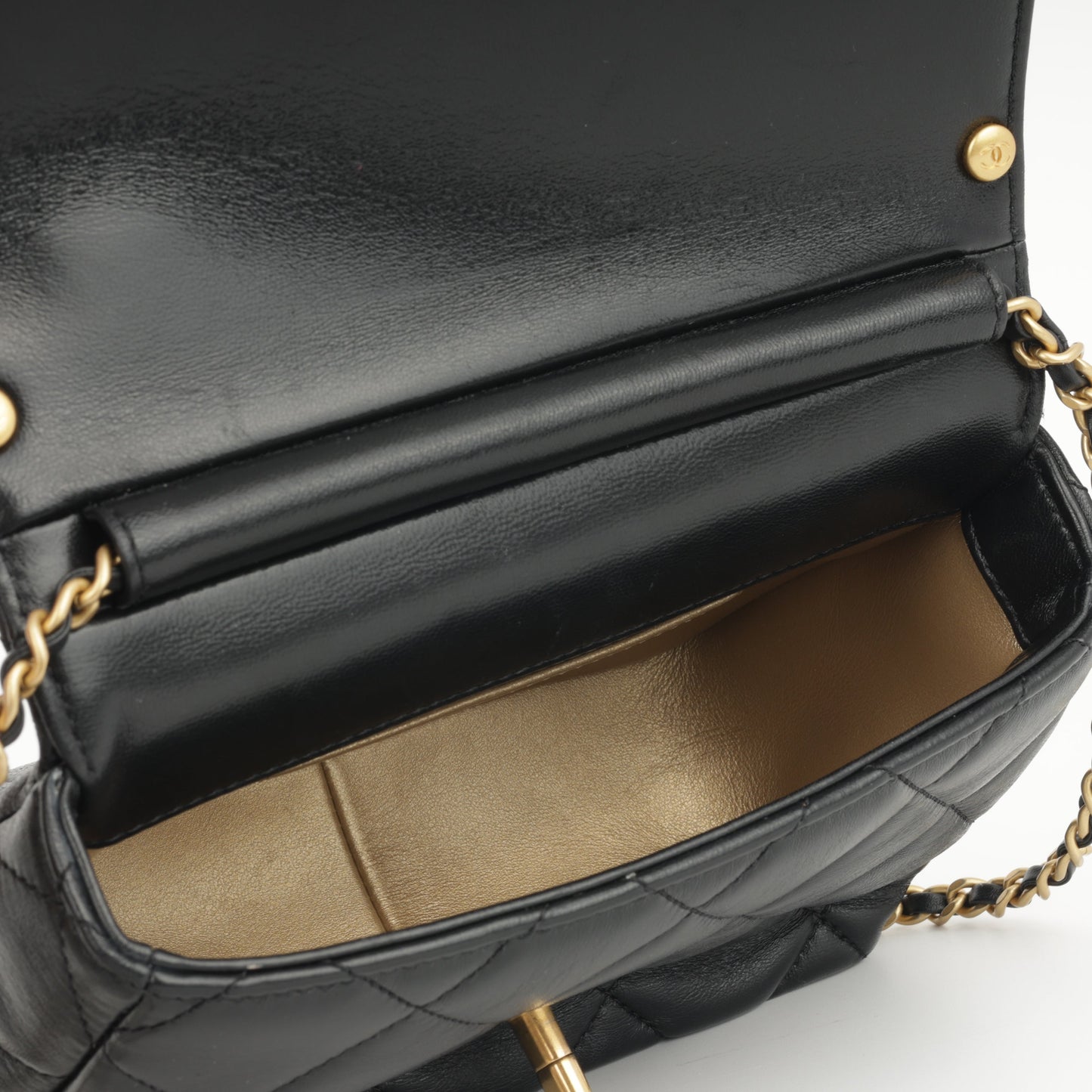 Chanel Mini Square Pearl Twist Flap