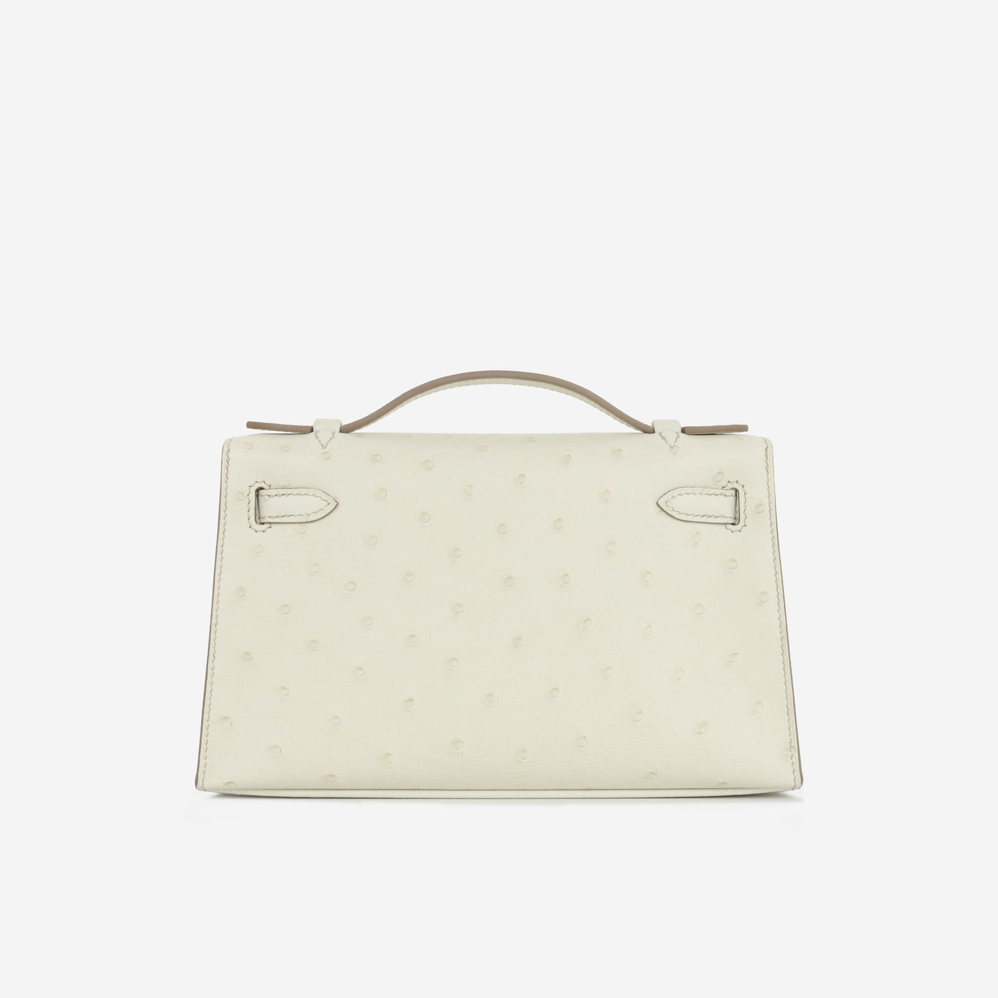 Hermès Kelly Pochette - Beton Ostrich | Palladium Hardware (NWT)