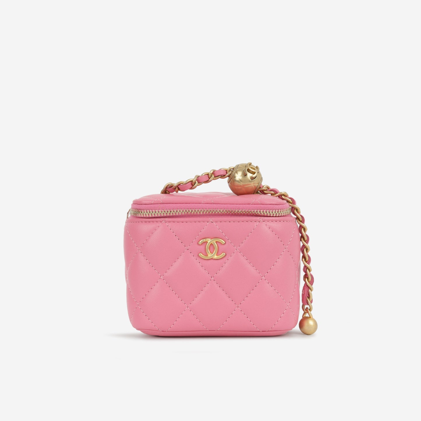 Chanel Mini Vanity Pearl Crush - Pink Lambskin | Gold Hardware