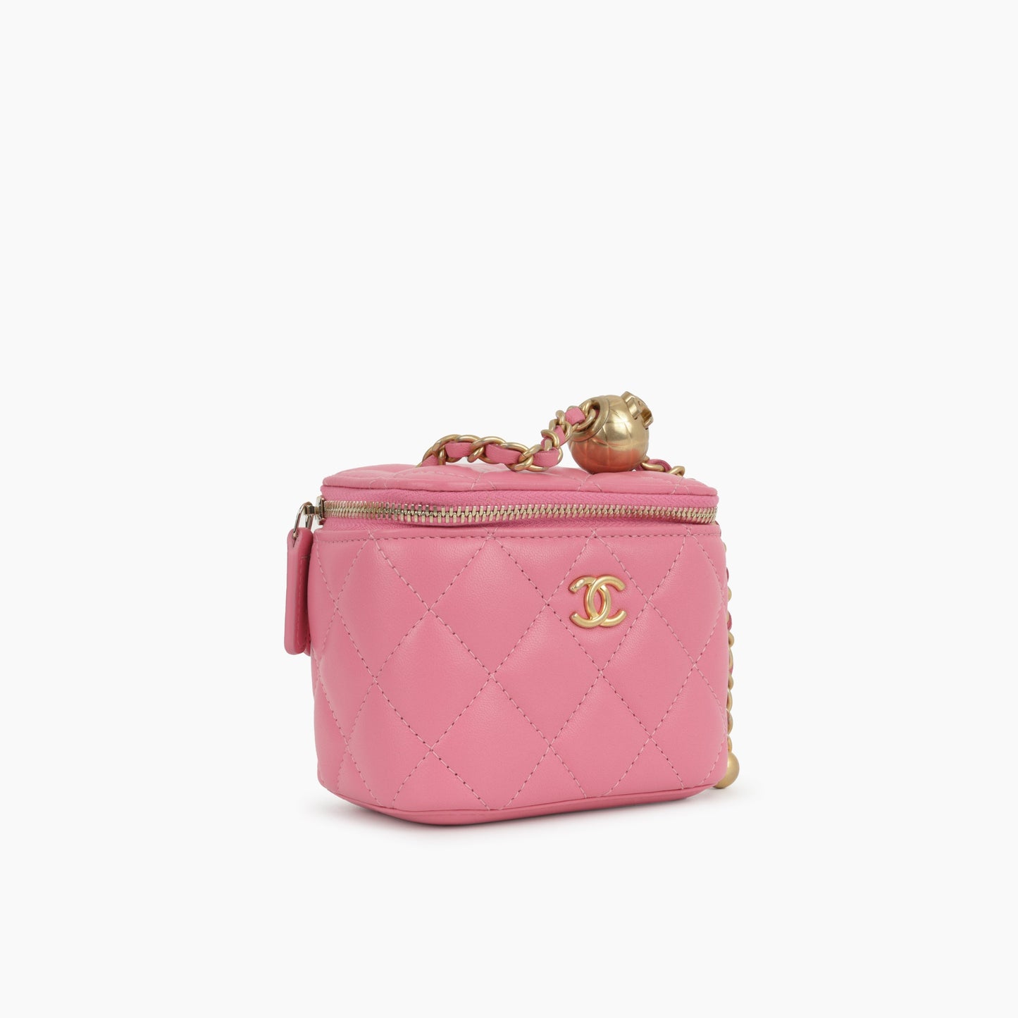 Chanel Mini Vanity Pearl Crush - Pink Lambskin | Gold Hardware