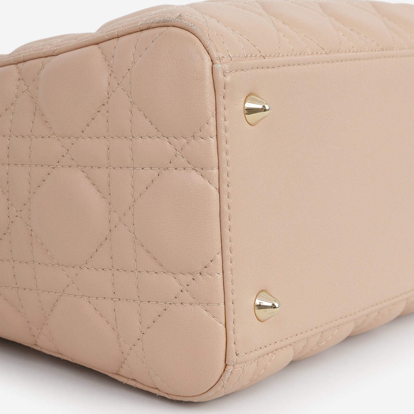 Dior Medium Lady Dior - Blush Lambskin | Champagne Gold Hardware