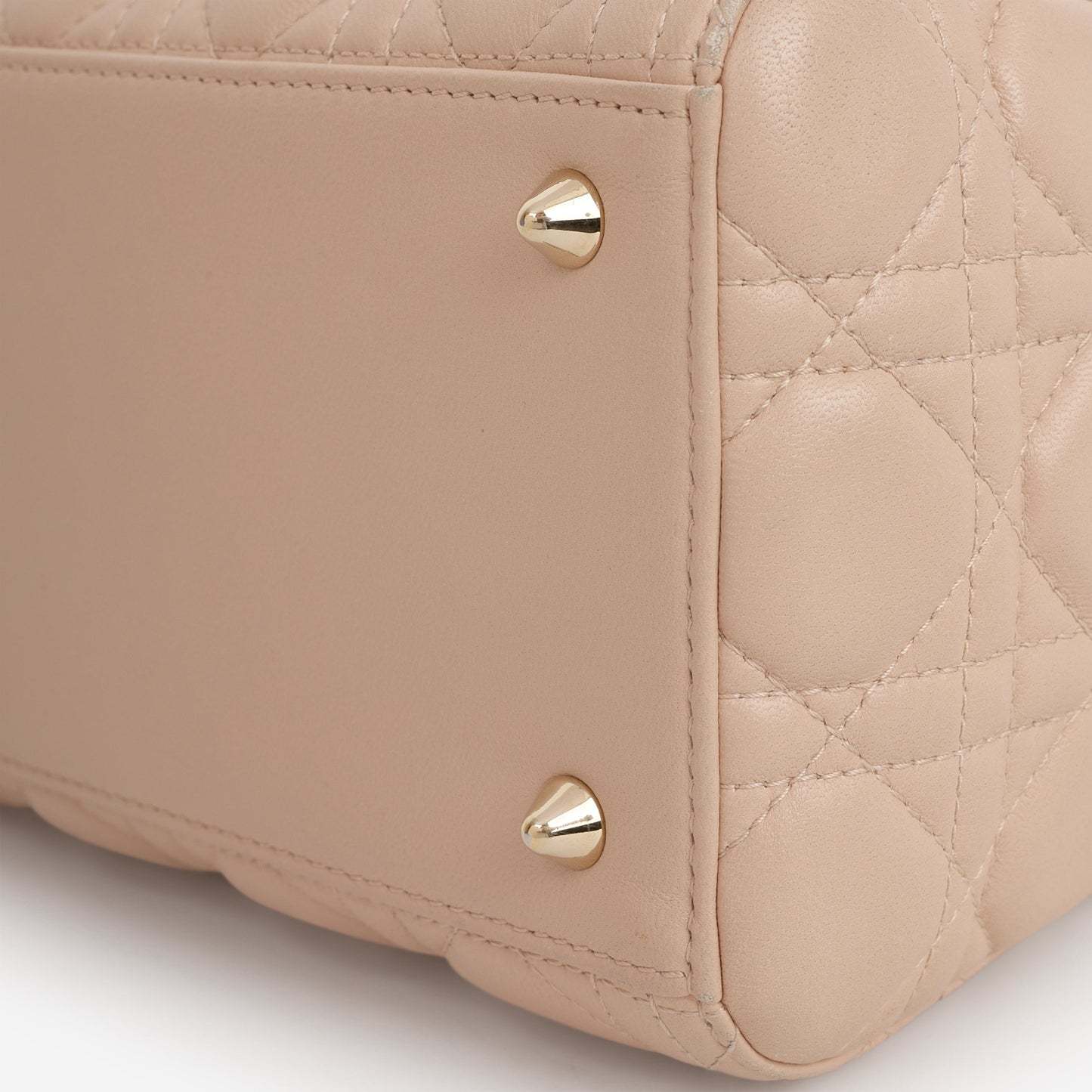 Dior Medium Lady Dior - Blush Lambskin | Champagne Gold Hardware