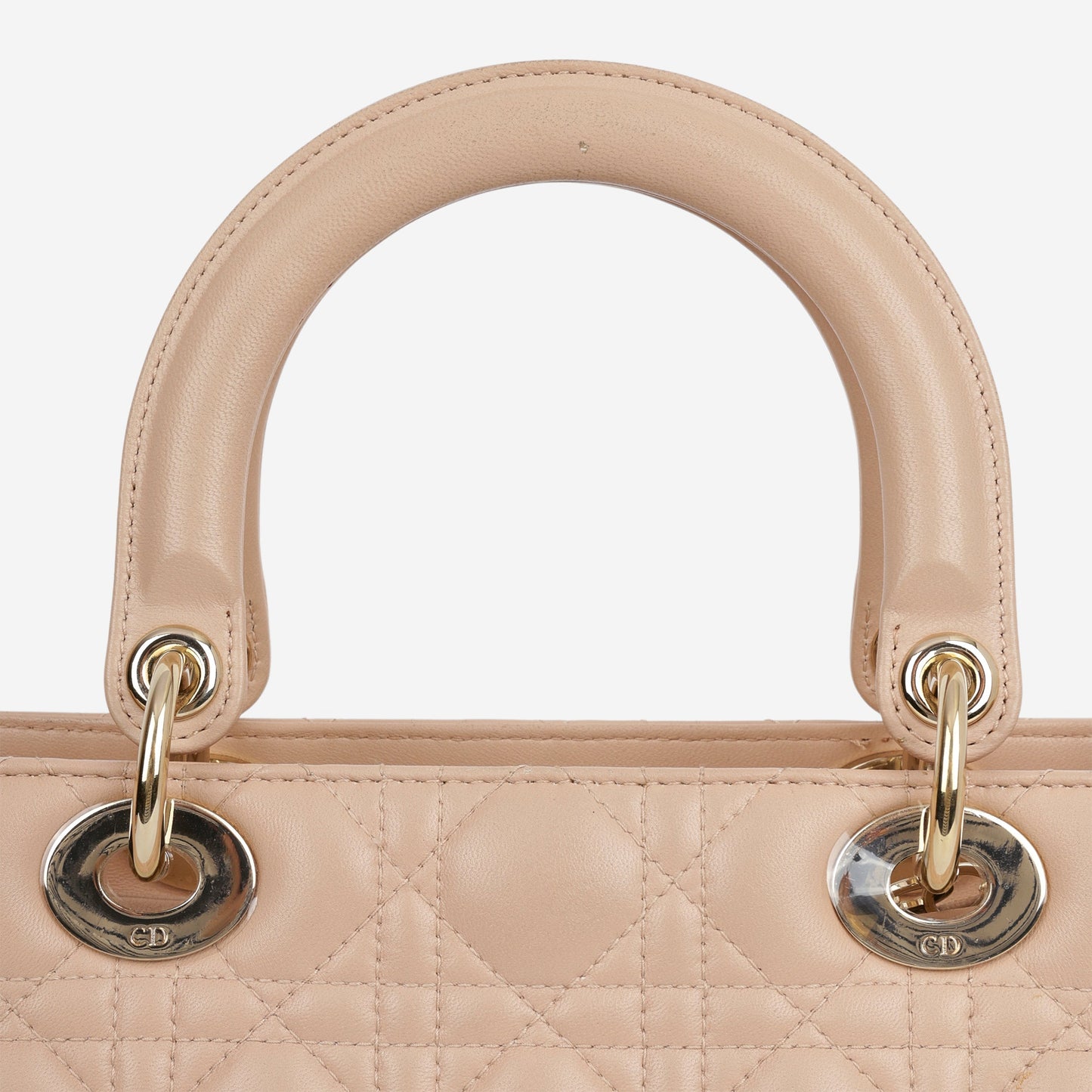 Dior Medium Lady Dior - Blush Lambskin | Champagne Gold Hardware