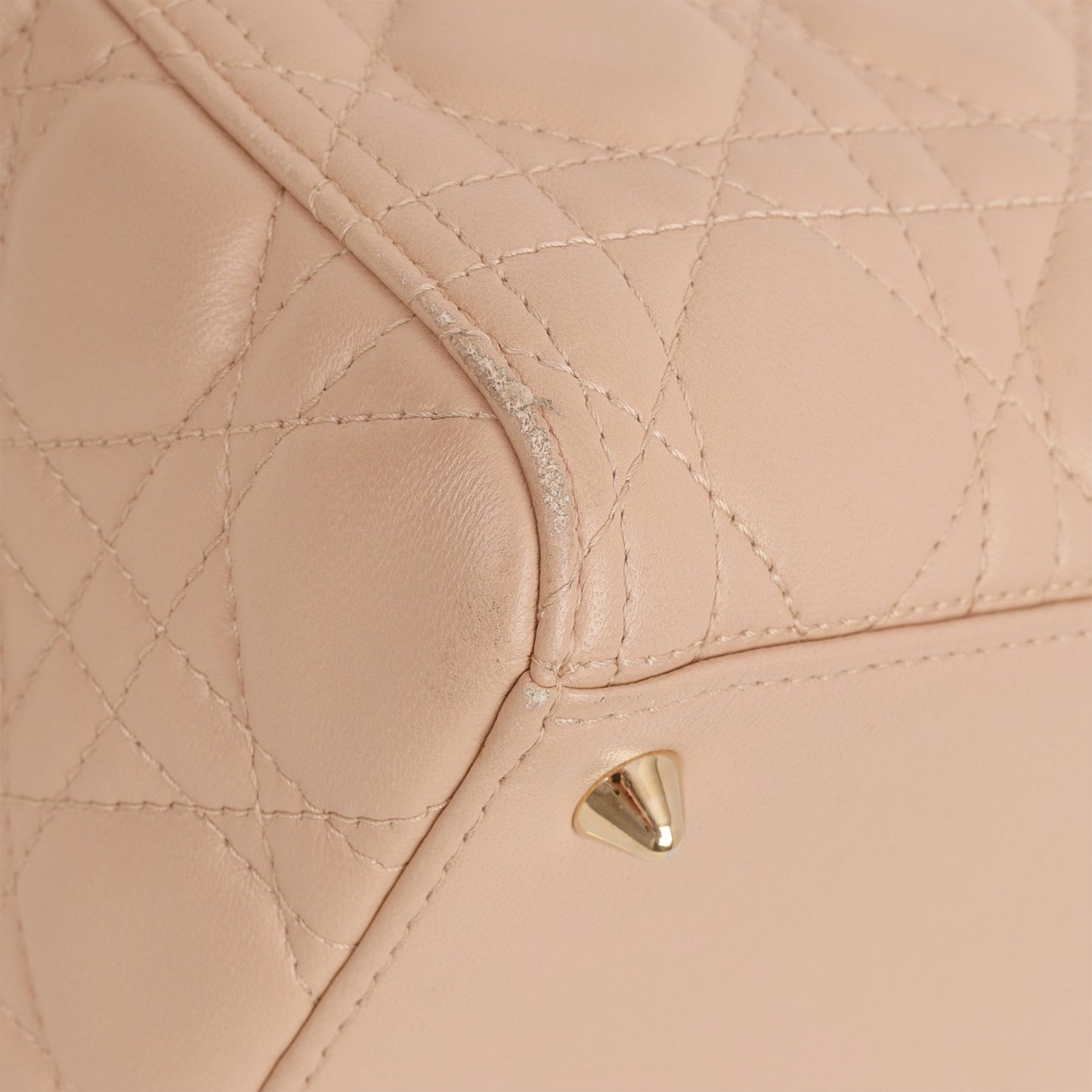 Dior Medium Lady Dior - Blush Lambskin | Champagne Gold Hardware