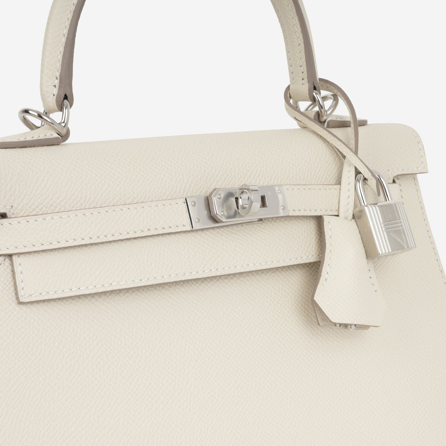 Hermès Kelly 25 - Craie Epsom | Palladium Hardware