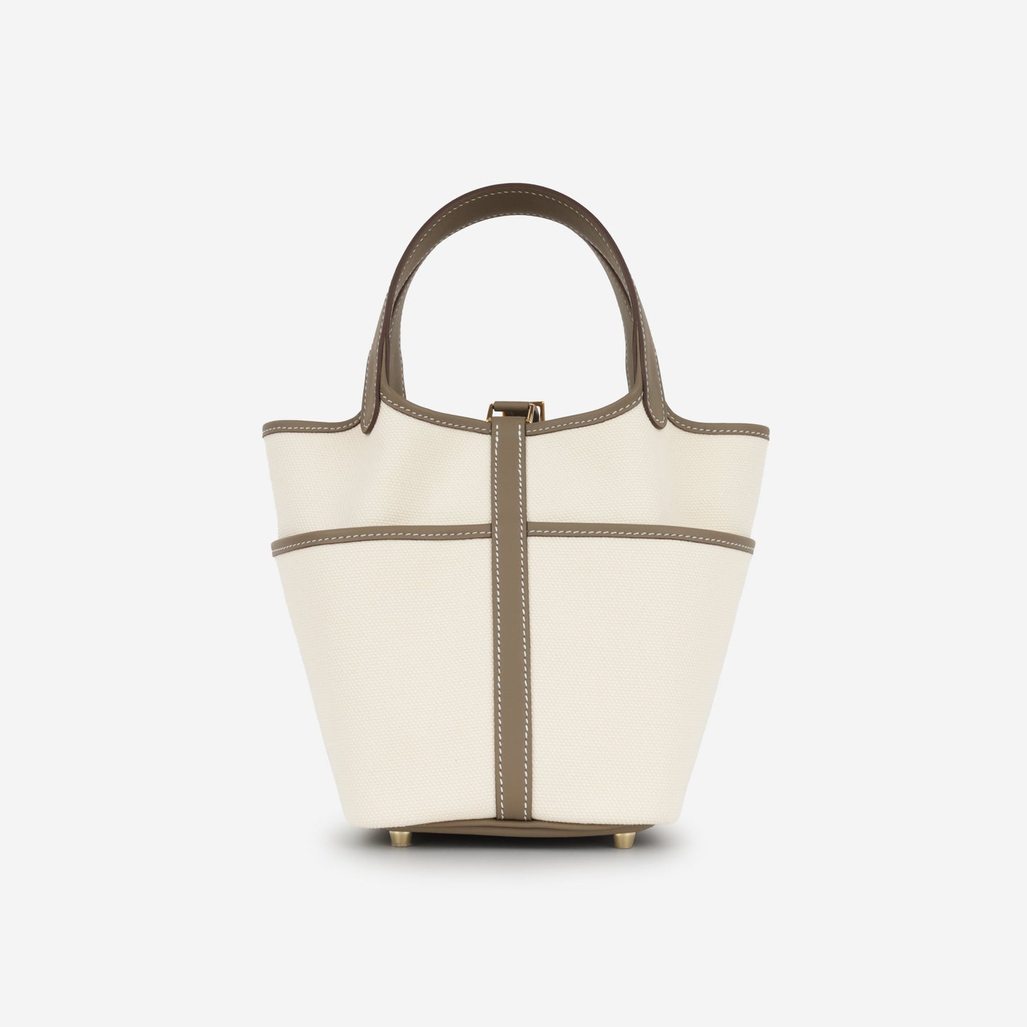 Hermès Picotin 18 Cargo - Ecru Canvas / Etoupe Swift | Gold Hardware