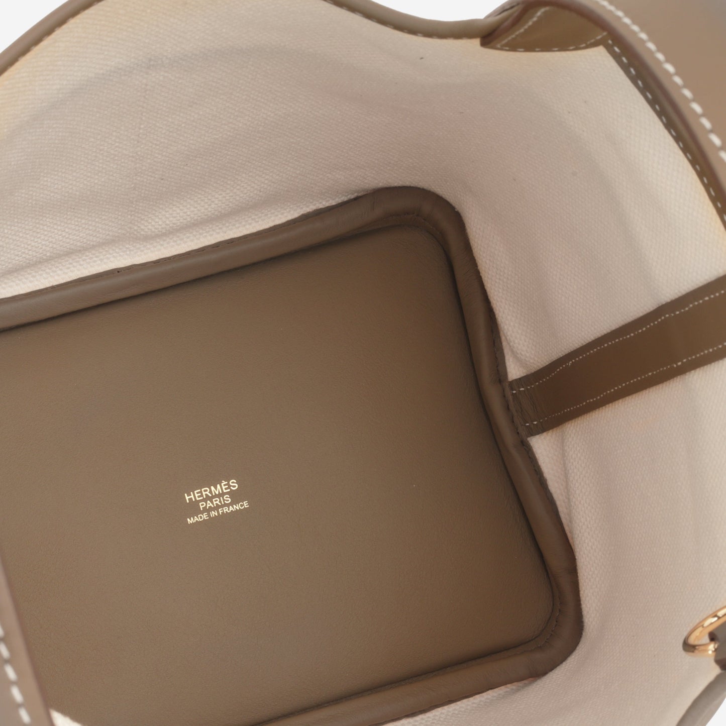 Hermès Picotin 18 Cargo - Ecru Canvas / Etoupe Swift | Gold Hardware