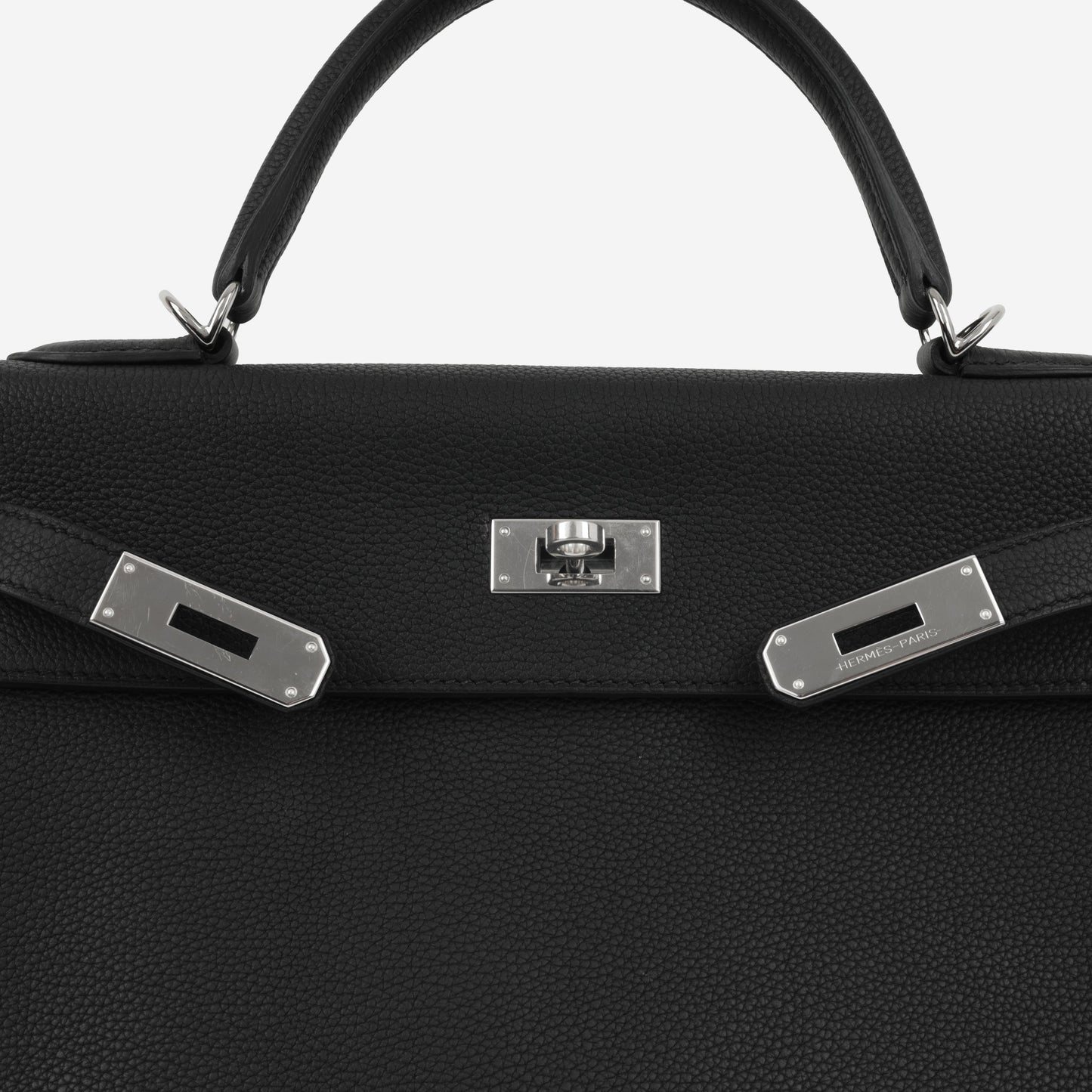 Hermès Kelly 32 - Black Togo | Palladium Hardware