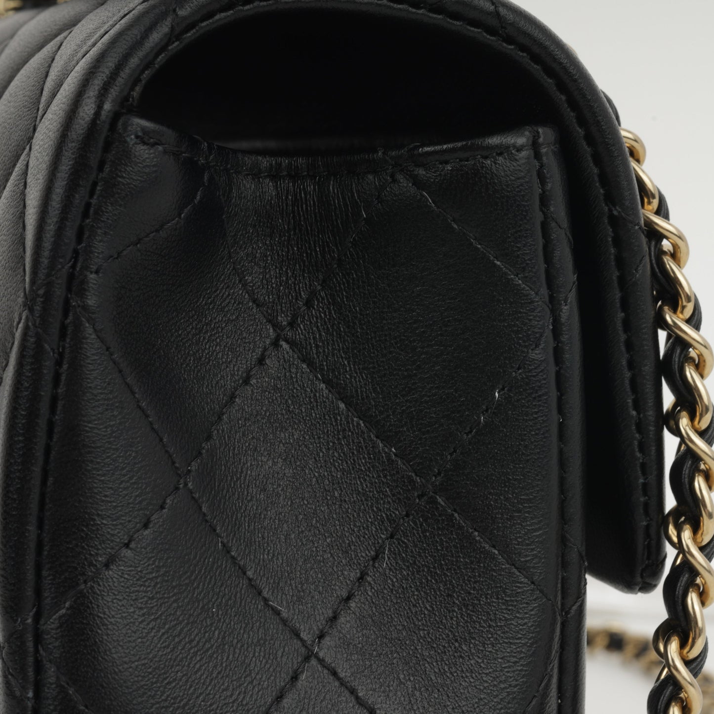 Chanel Mini Rectangular Top Handle | Champagne Gold Hardware