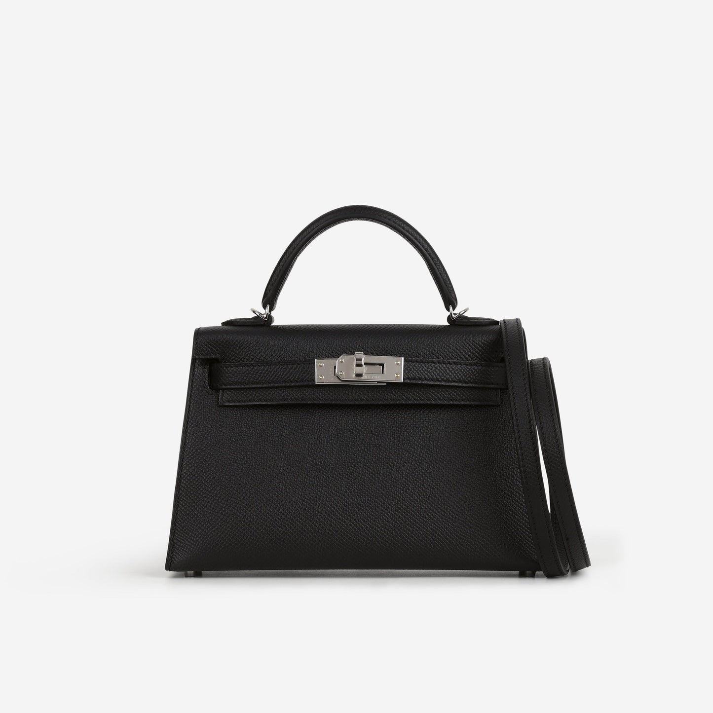 Hermès HSS Mini Kelly - Black Epsom / Gold Interior | Palladium Hardware