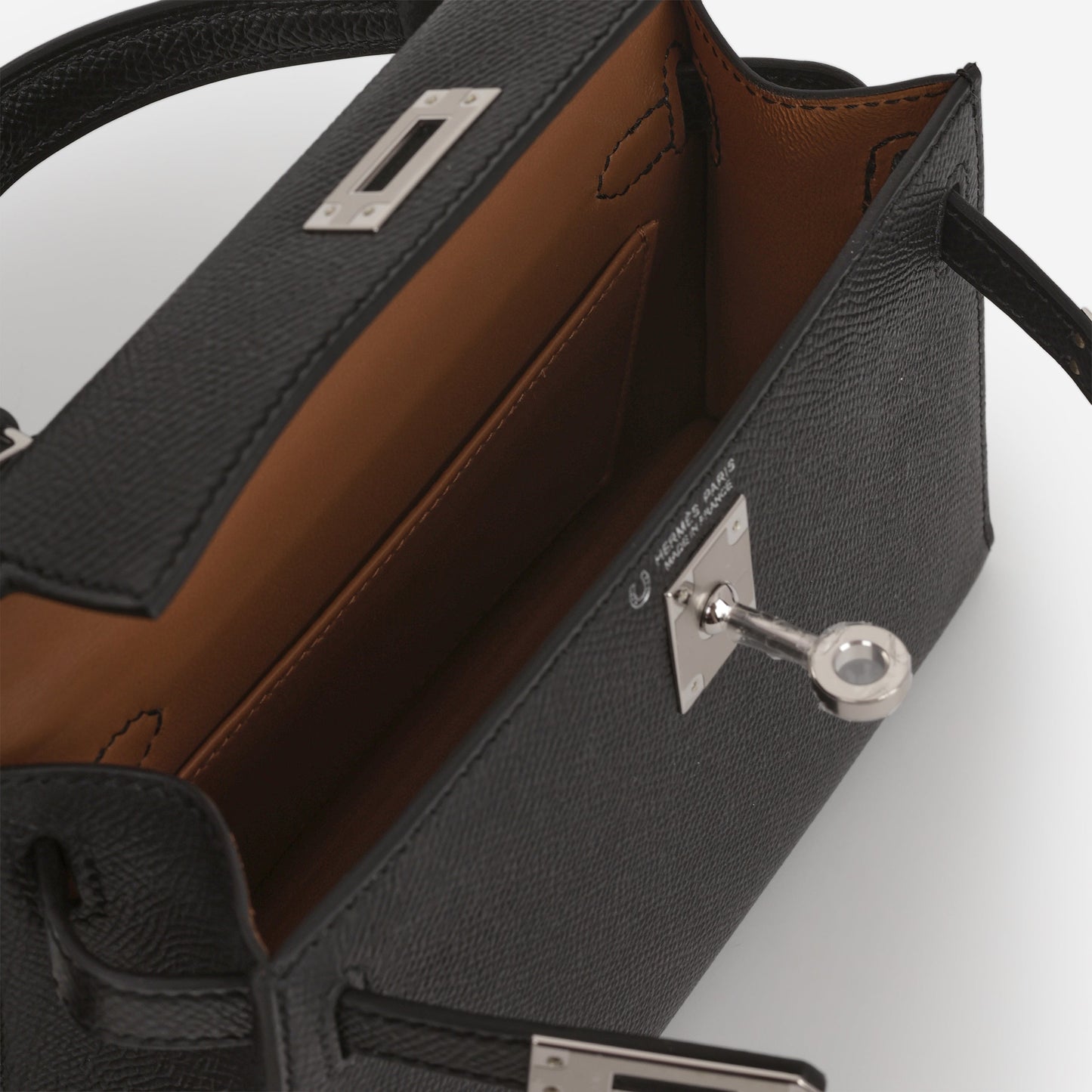 Hermès HSS Mini Kelly - Black Epsom / Gold Interior | Palladium Hardware
