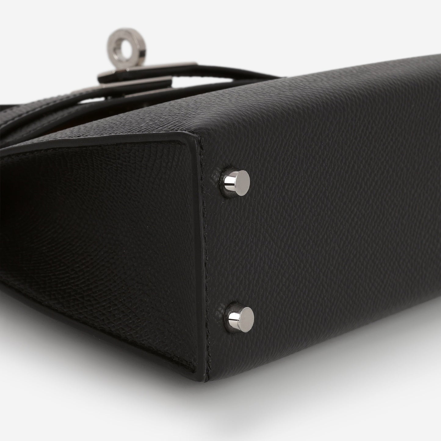 Hermès HSS Mini Kelly - Black Epsom / Gold Interior | Palladium Hardware