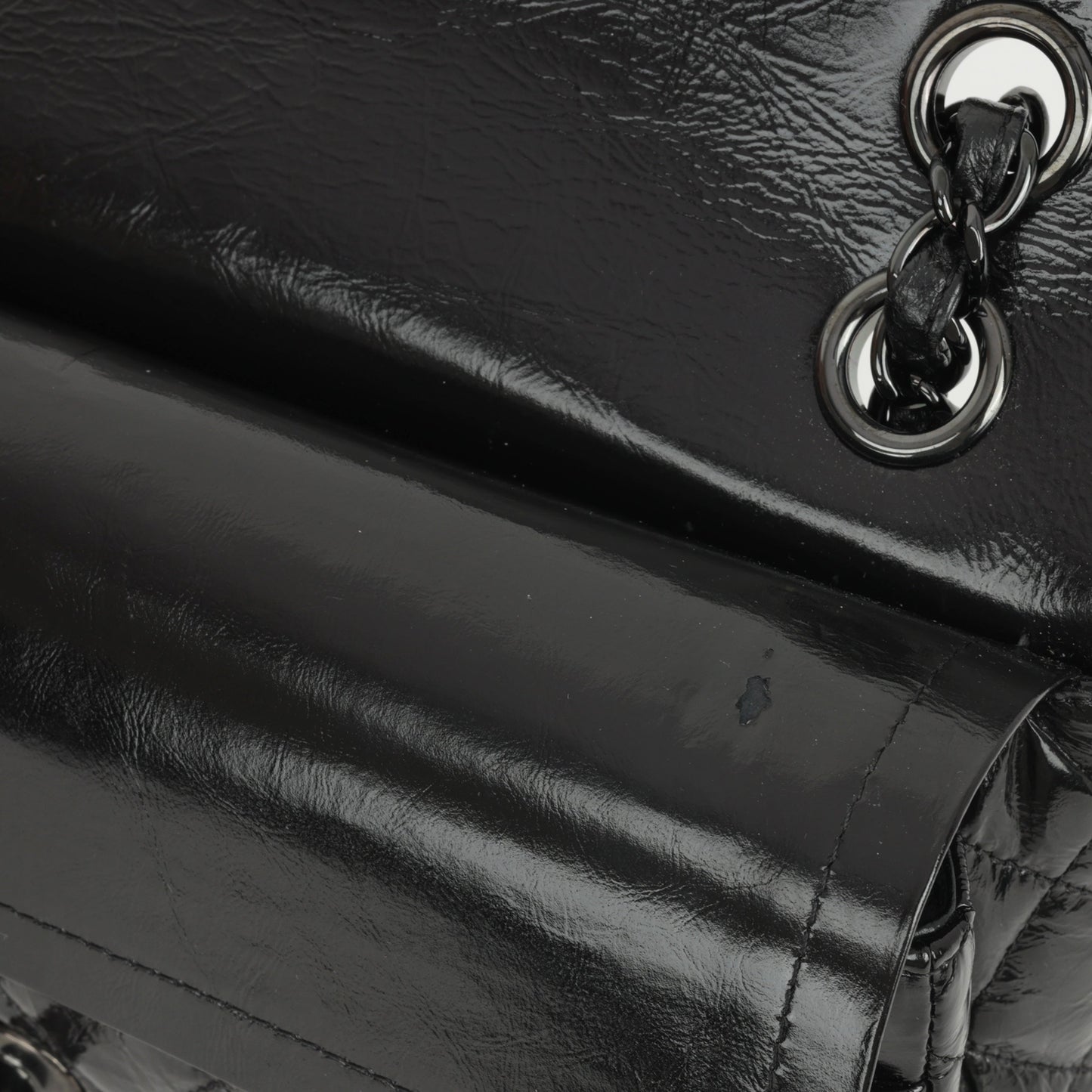 Chanel Small Classic Flap - So Black Patent Calfskin | Tonal Hardware