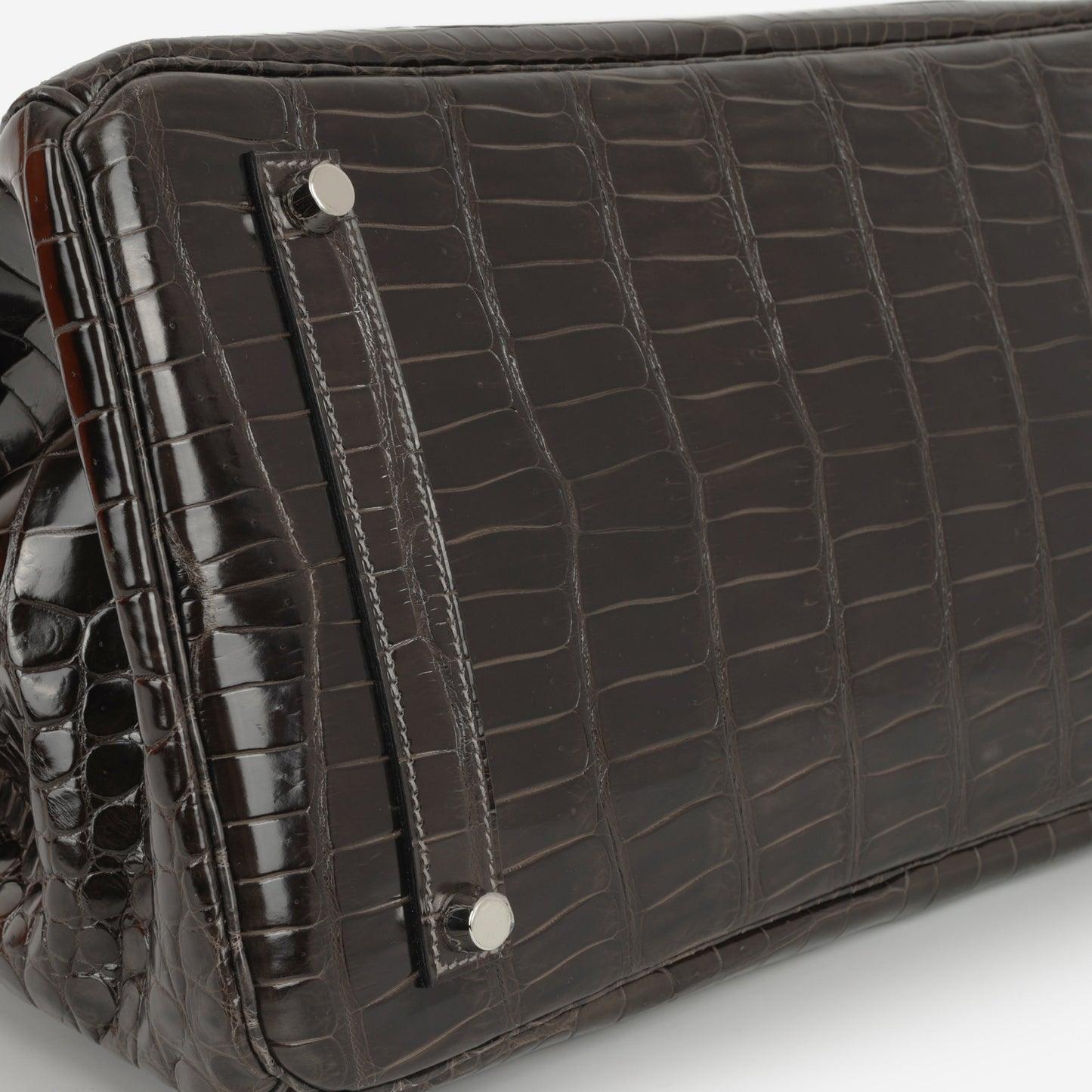 Hermès Birkin 35 - Graphite Crocodile Porosus | Palladium Hardware