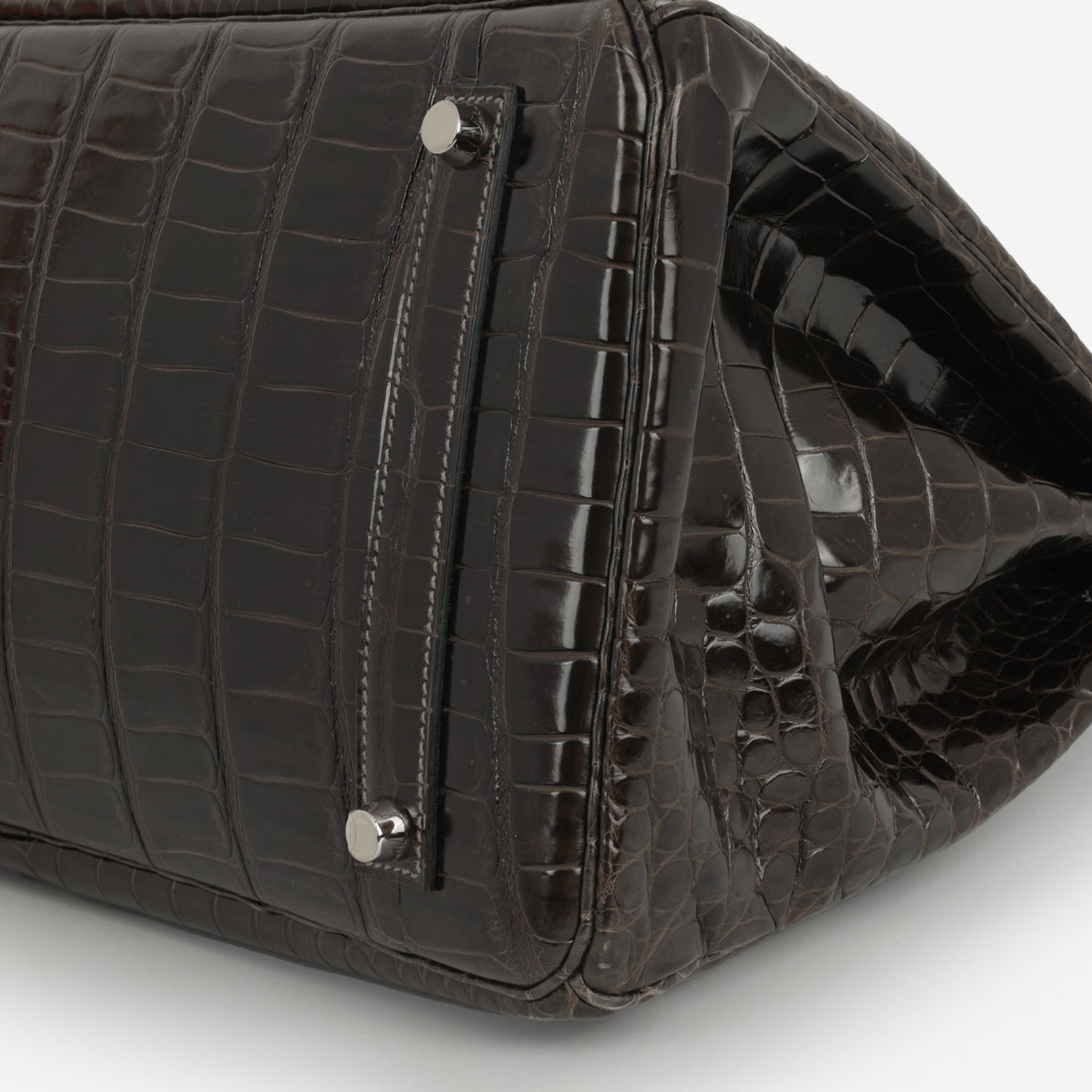 Hermès Birkin 35 - Graphite Crocodile Porosus | Palladium Hardware