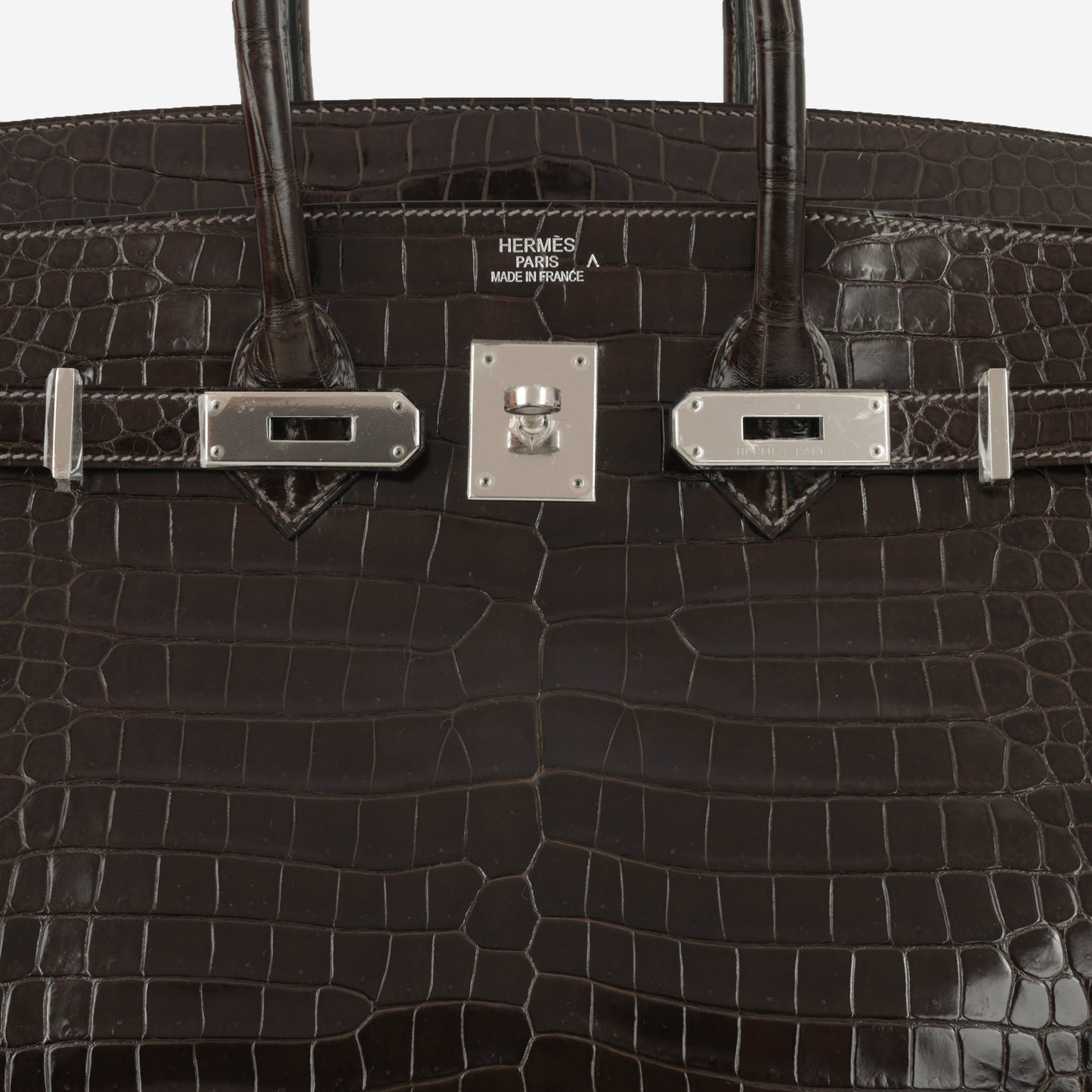 Hermès Birkin 35 - Graphite Crocodile Porosus | Palladium Hardware