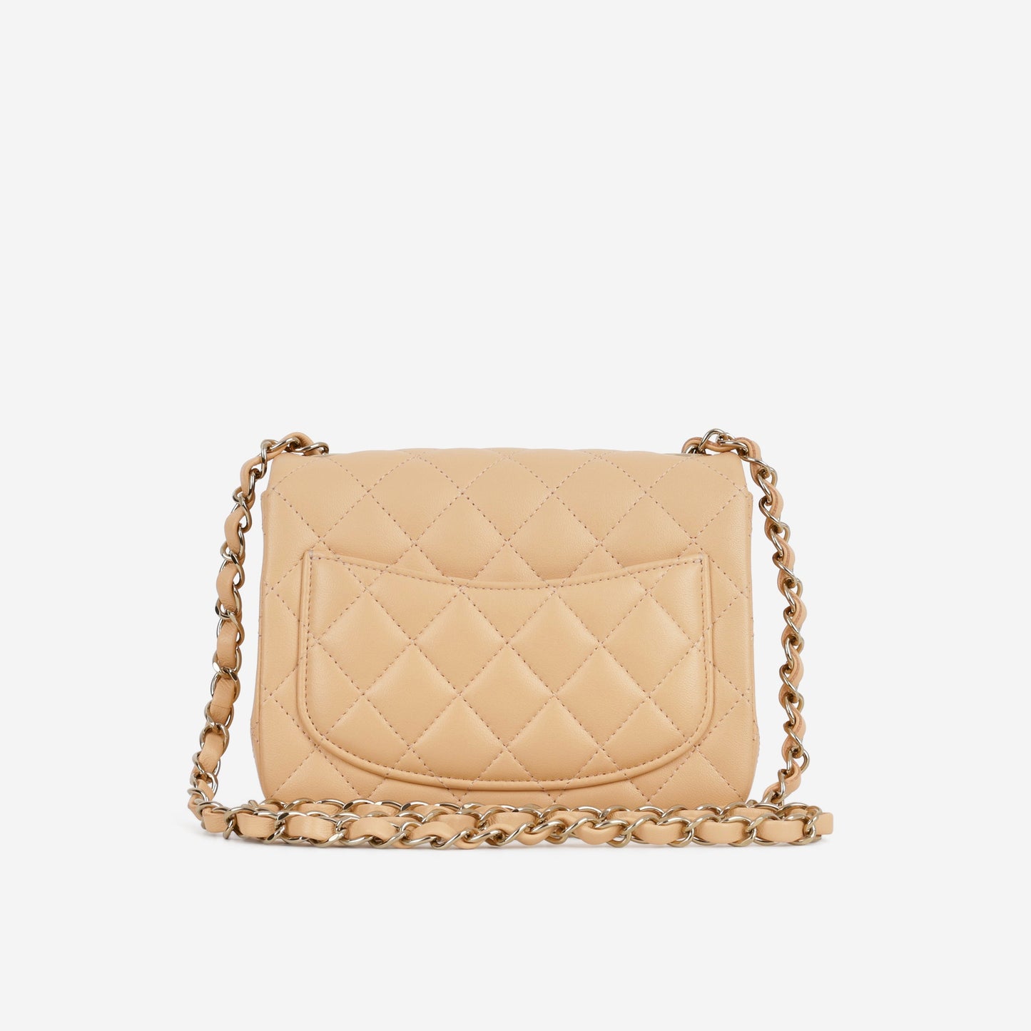 Chanel Mini Flap Square - Peach Lambskin | Champagne Gold Hardware