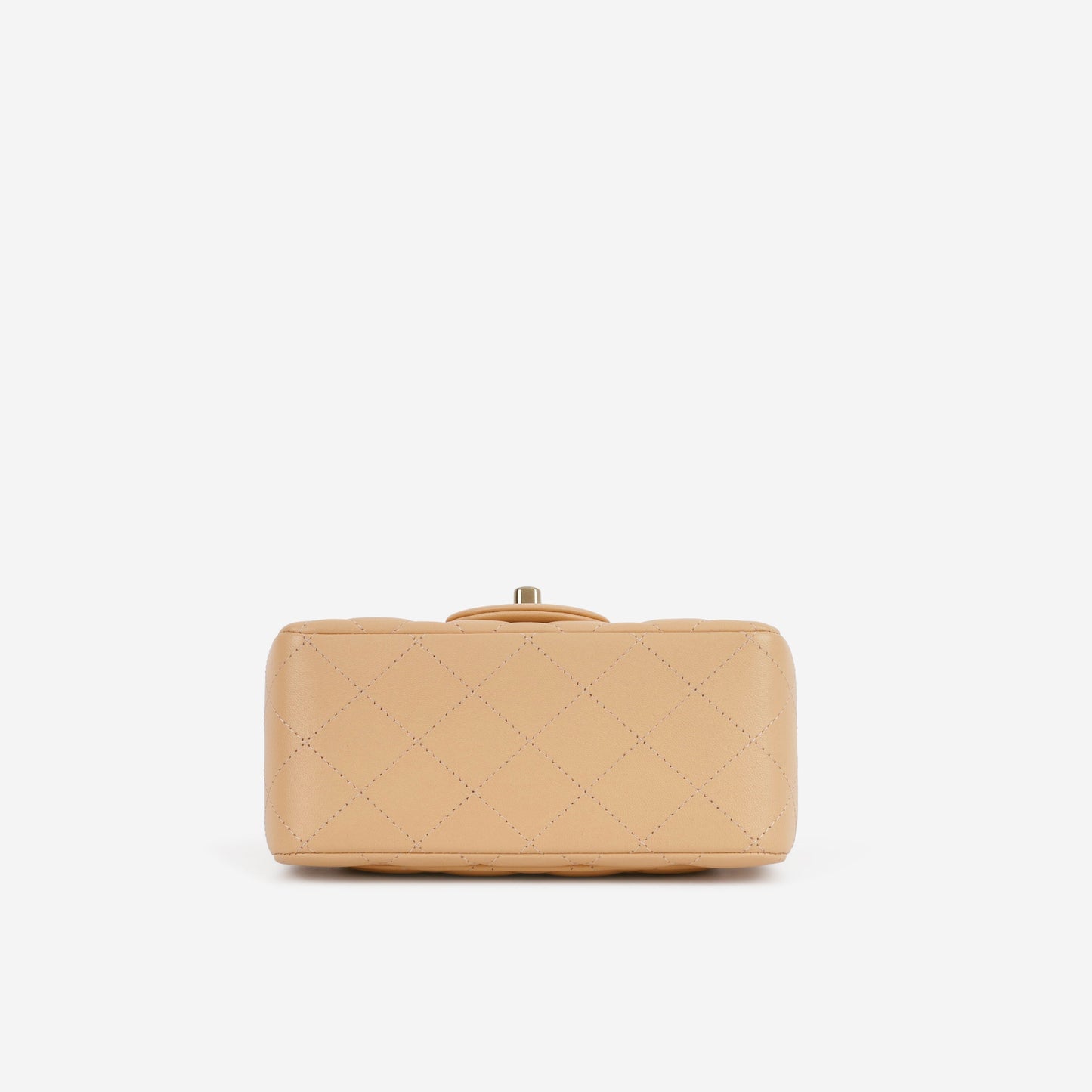 Chanel Mini Flap Square - Peach Lambskin | Champagne Gold Hardware
