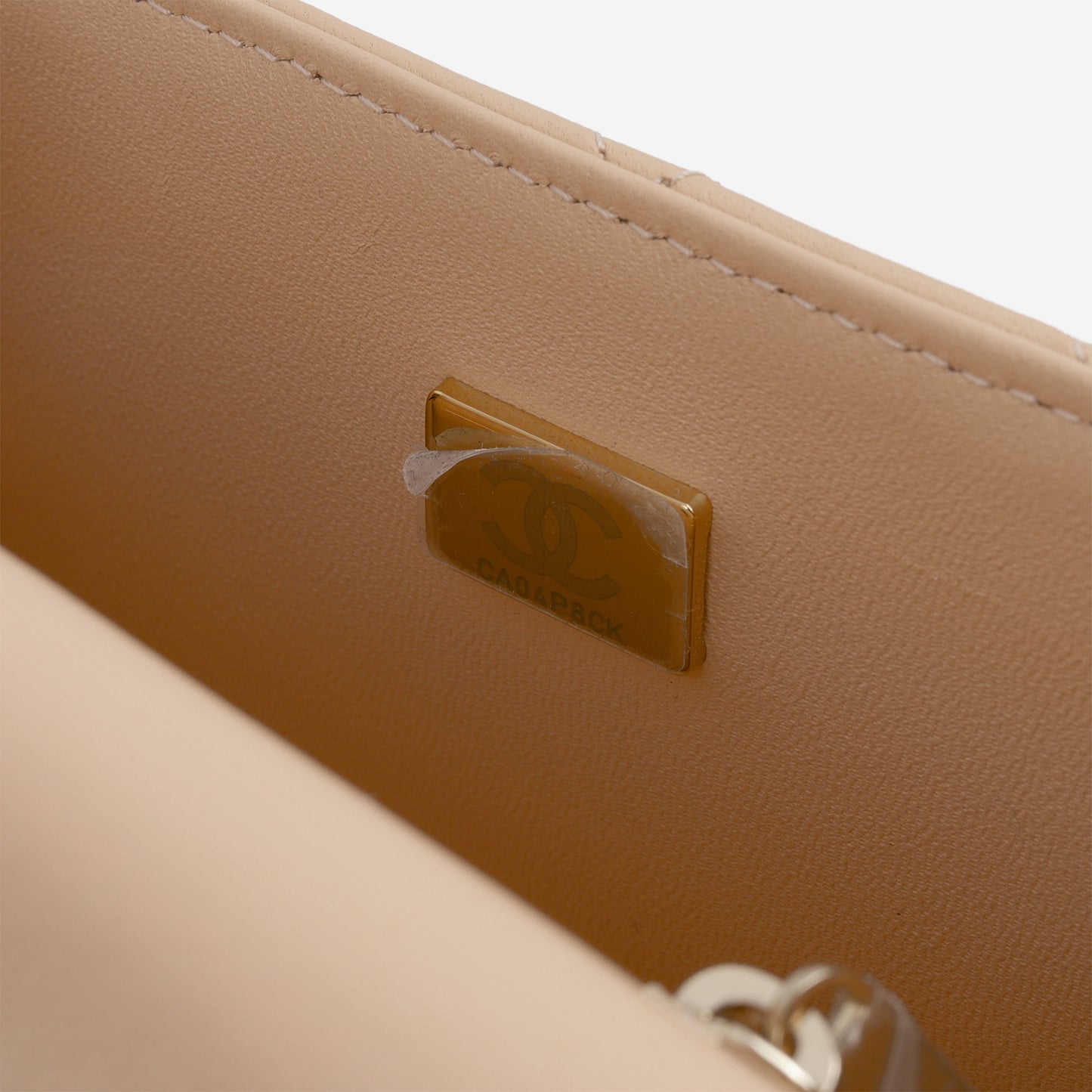 Chanel Mini Flap Square - Peach Lambskin | Champagne Gold Hardware