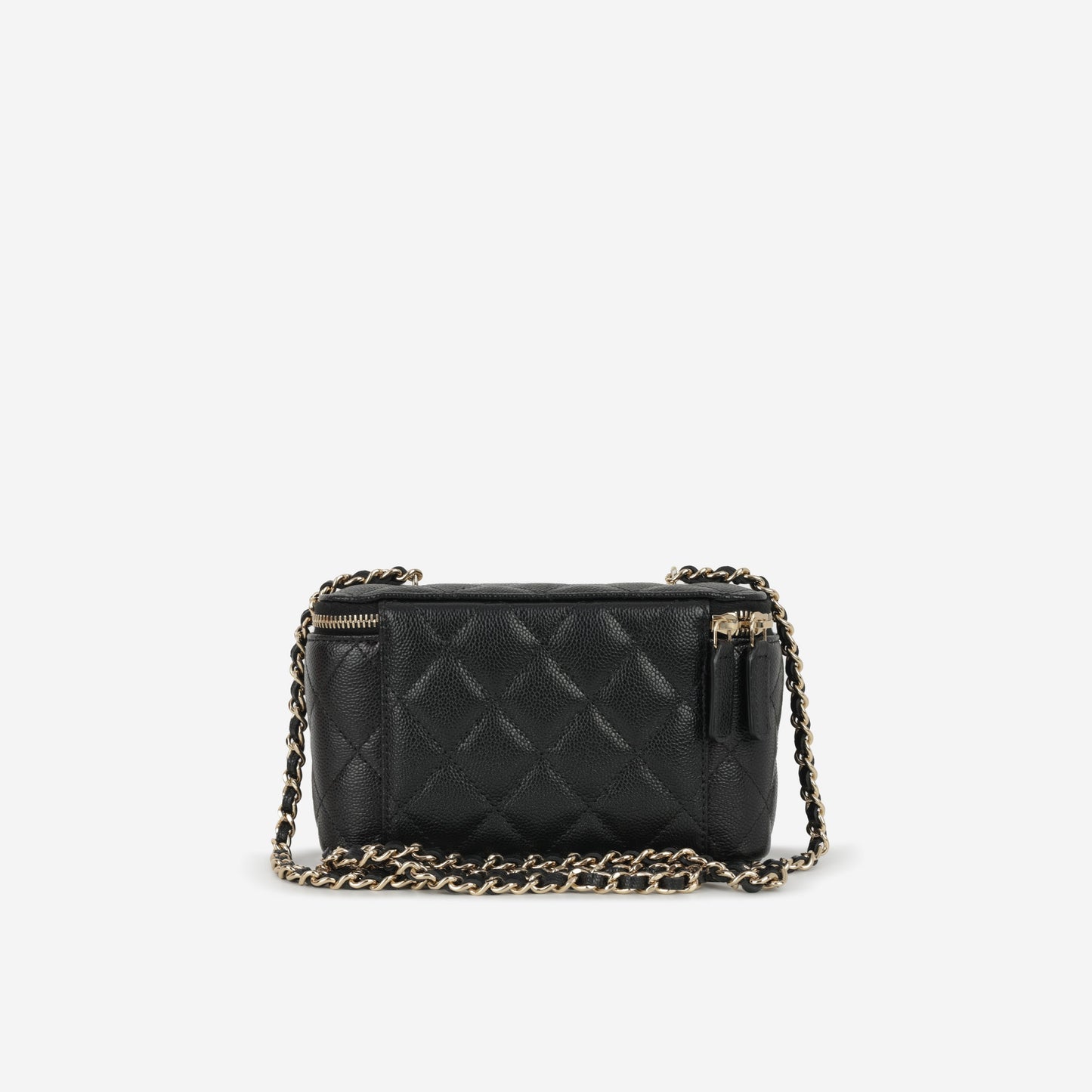 Chanel Small Vanity on Chain - Black Caviar | Champagne Gold Hardware