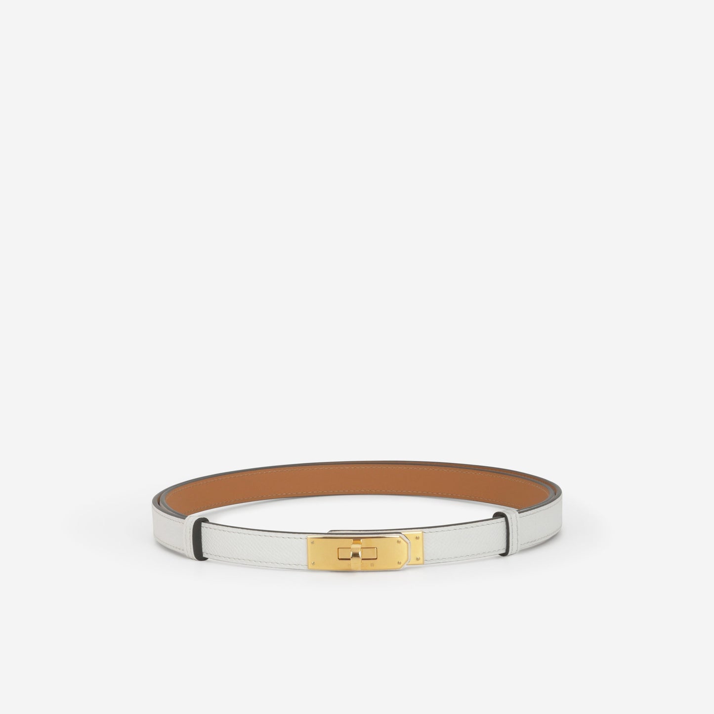 Hermès Kelly 18 Belt - Blanc Epsom | Gold Hardware
