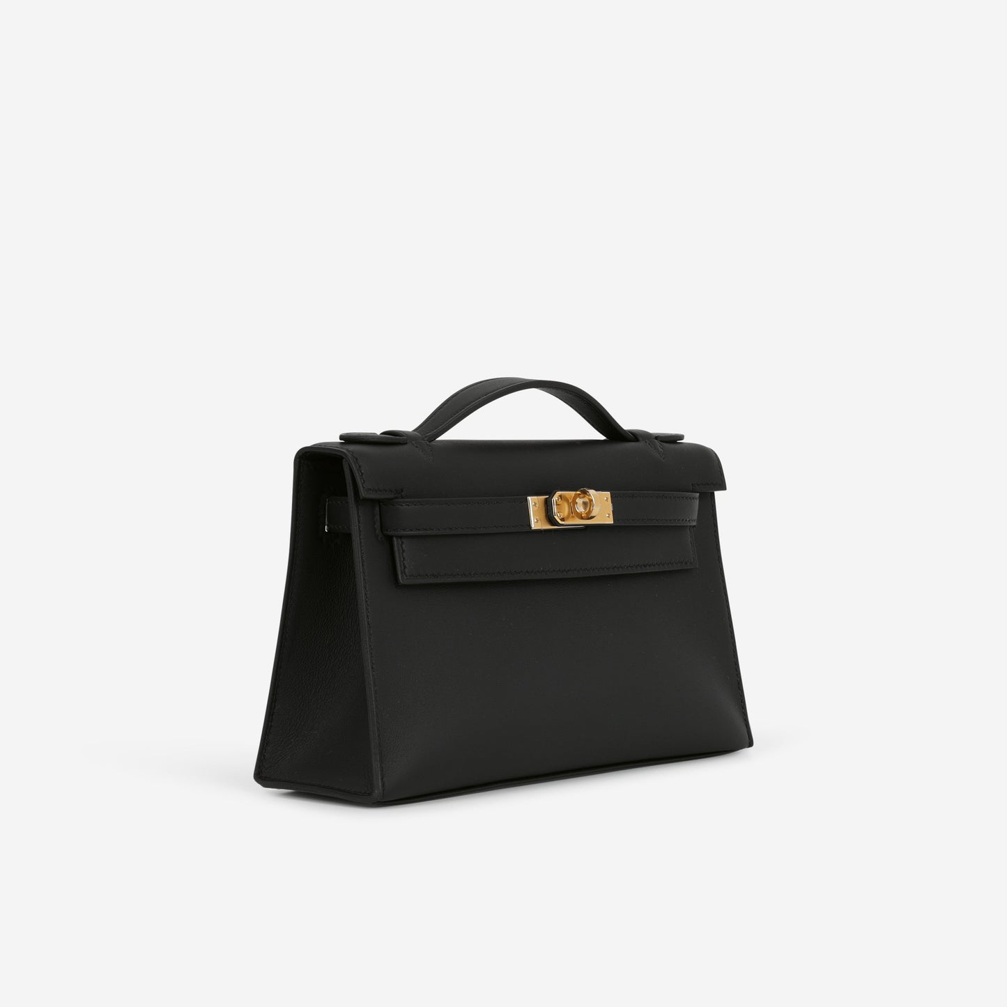 Hermès Kelly Pochette - Black Swift | Gold Hardware