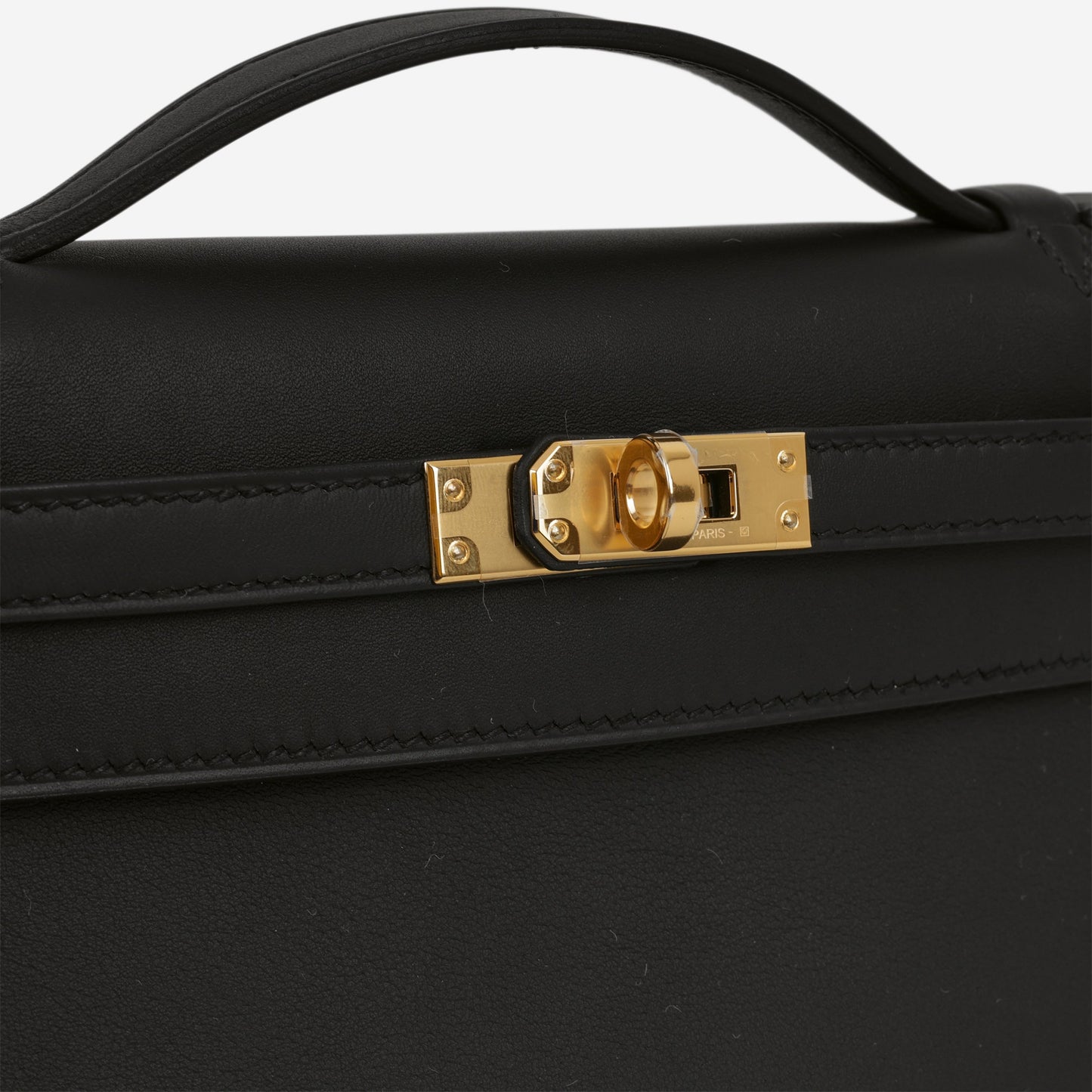 Hermès Kelly Pochette - Black Swift | Gold Hardware