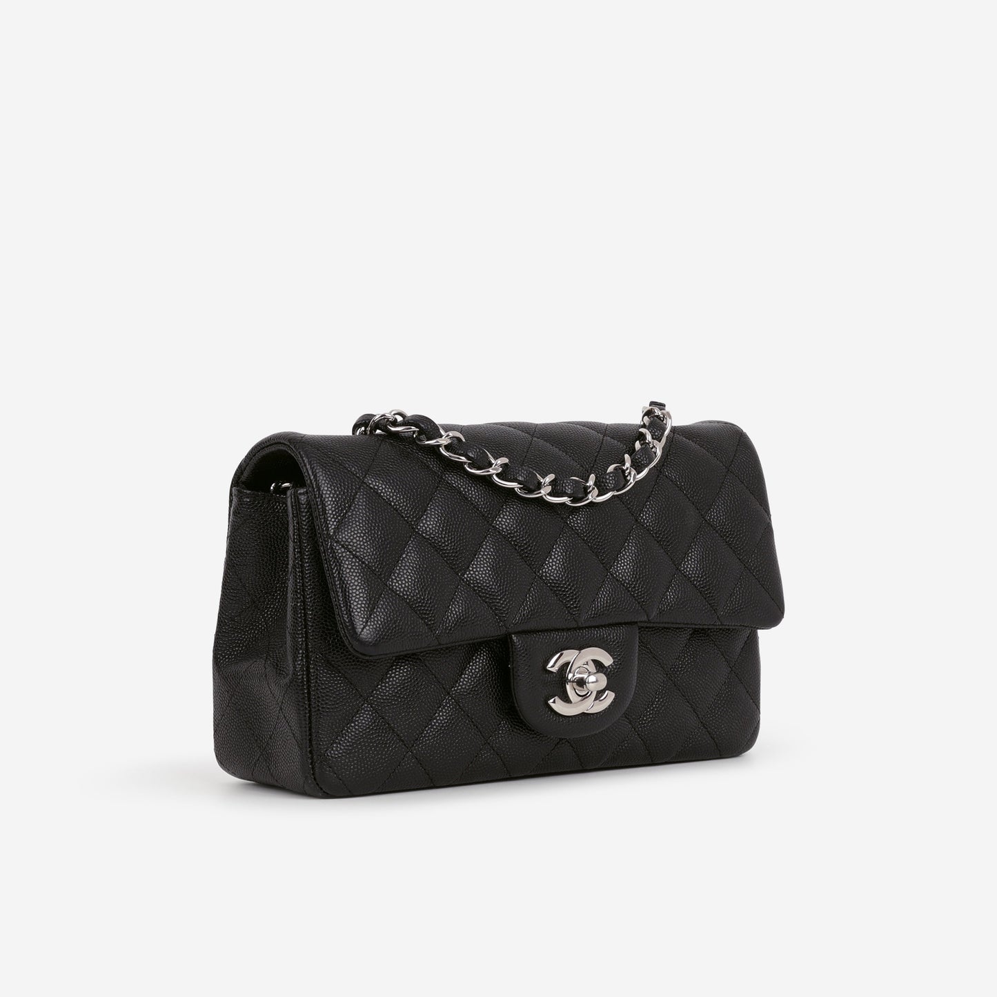 Chanel Classic Mini Flap Rectangular - Black Caviar | Silver Hardware