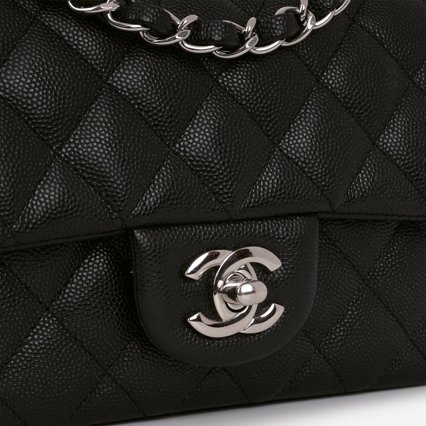 Chanel Classic Mini Flap Rectangular - Black Caviar | Silver Hardware