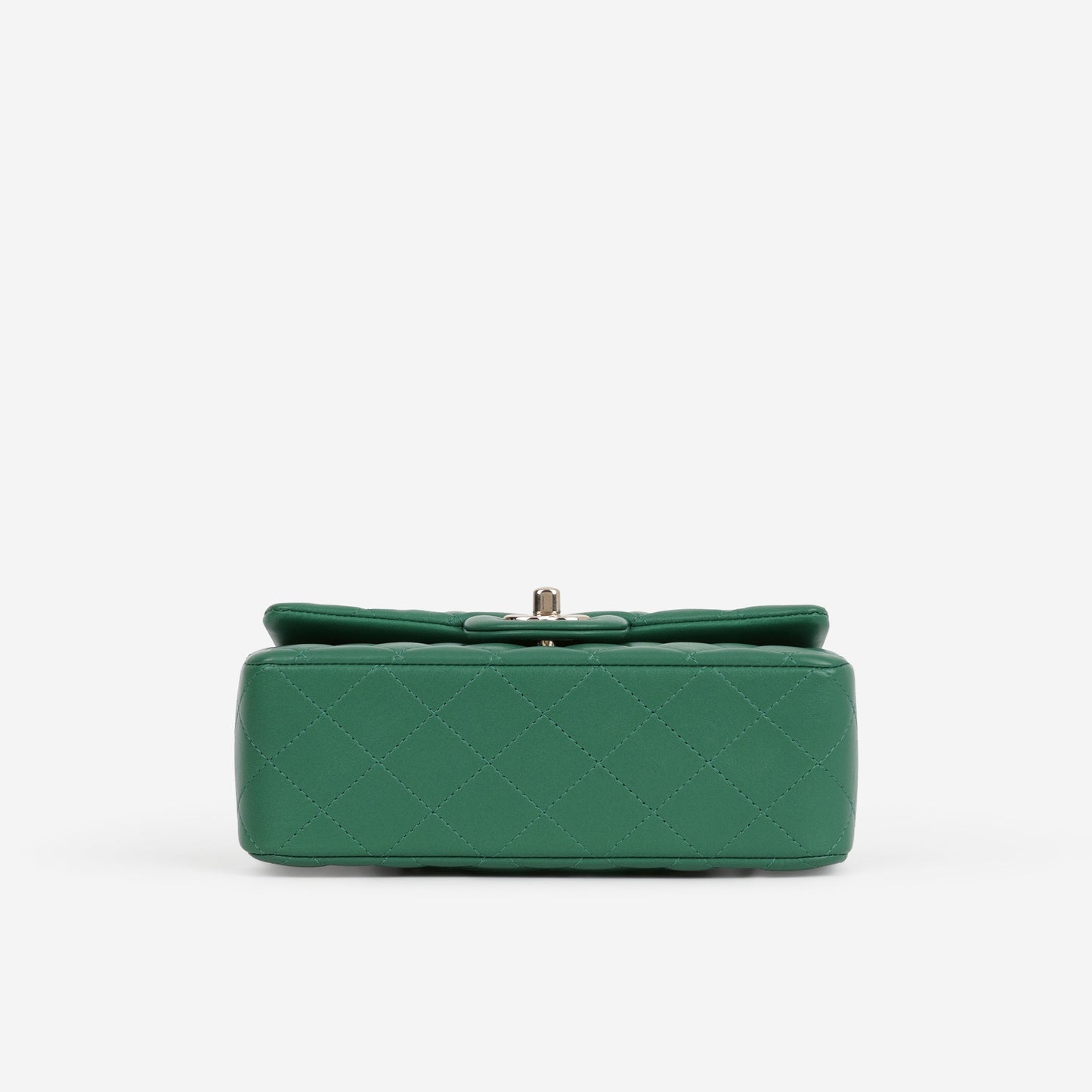 Chanel Mini Top Handle Flap - Green Lambskin | Champagne Gold Hardware