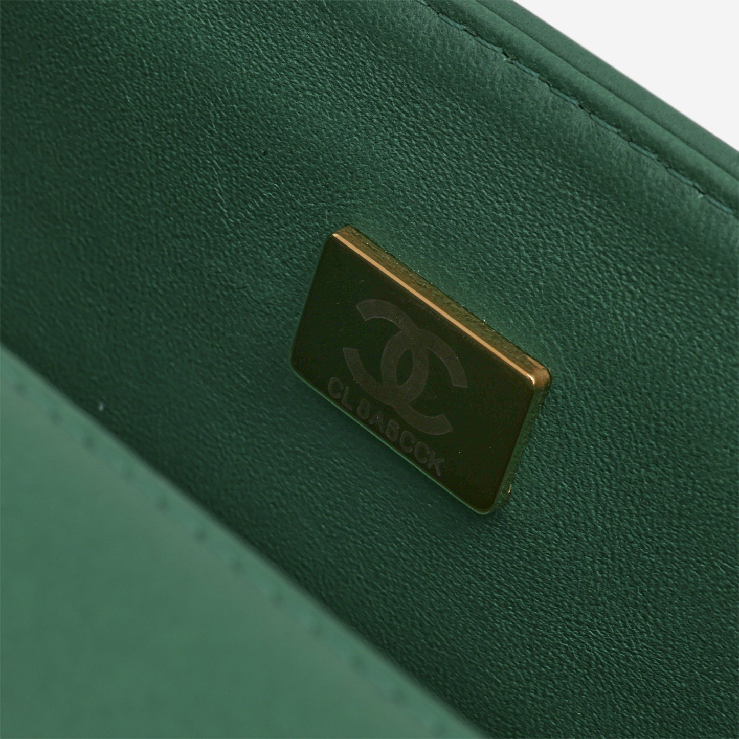 Chanel Mini Top Handle Flap - Green Lambskin | Champagne Gold Hardware