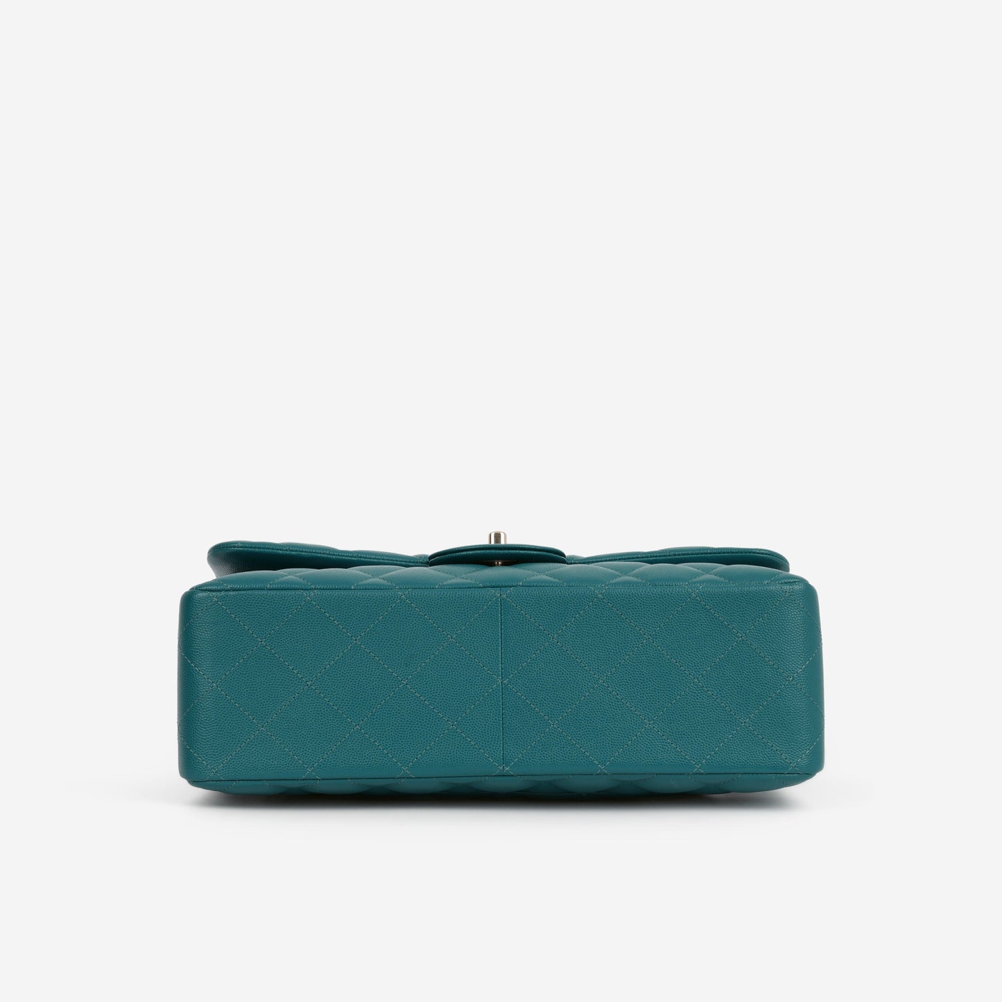 Chanel Classic Jumbo Double Flap - Teal Caviar | Champagne Gold Hardware