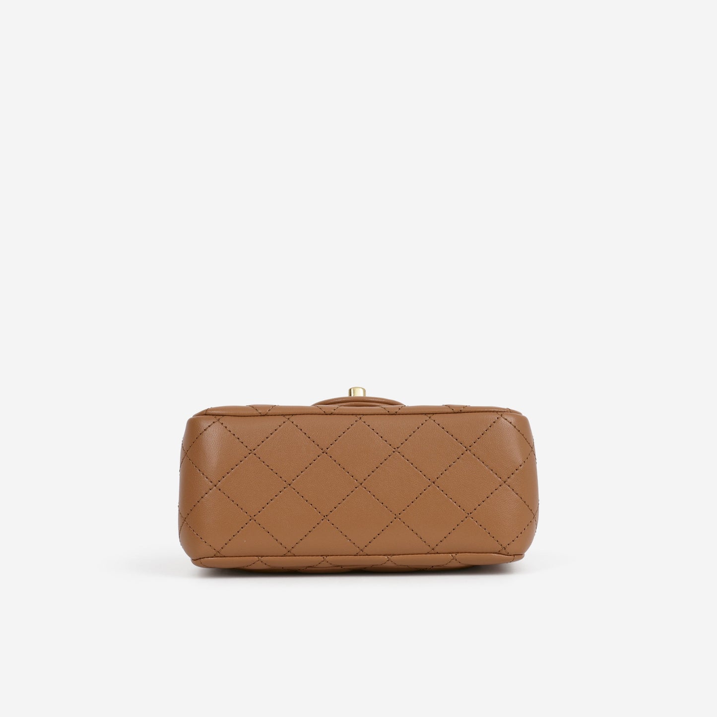 Chanel Mini Flap Square CC Crush - Caramel Lambskin | Gold Hardware